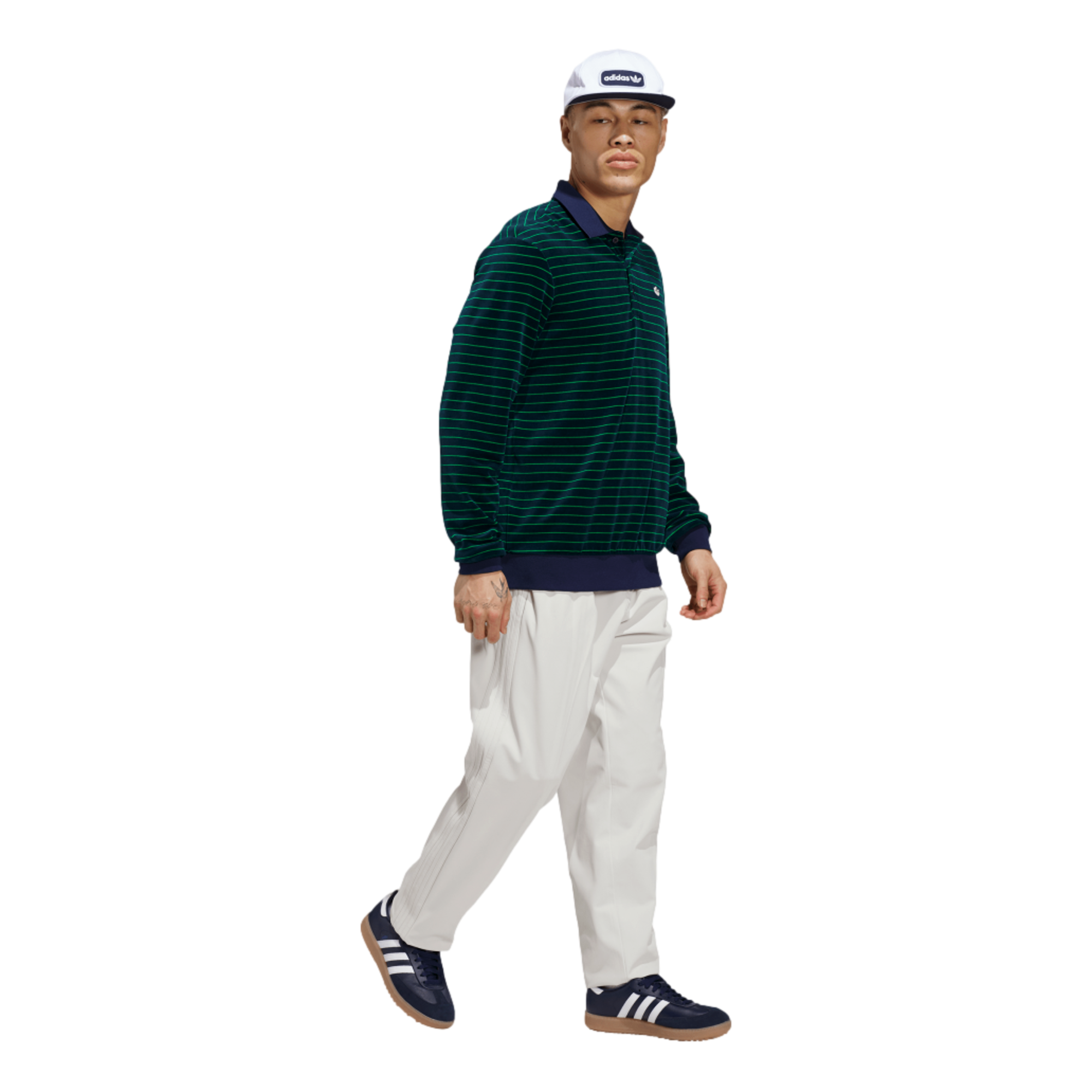 Originals Velour Mens Men's Long Sleeve Golf Polo Shirt