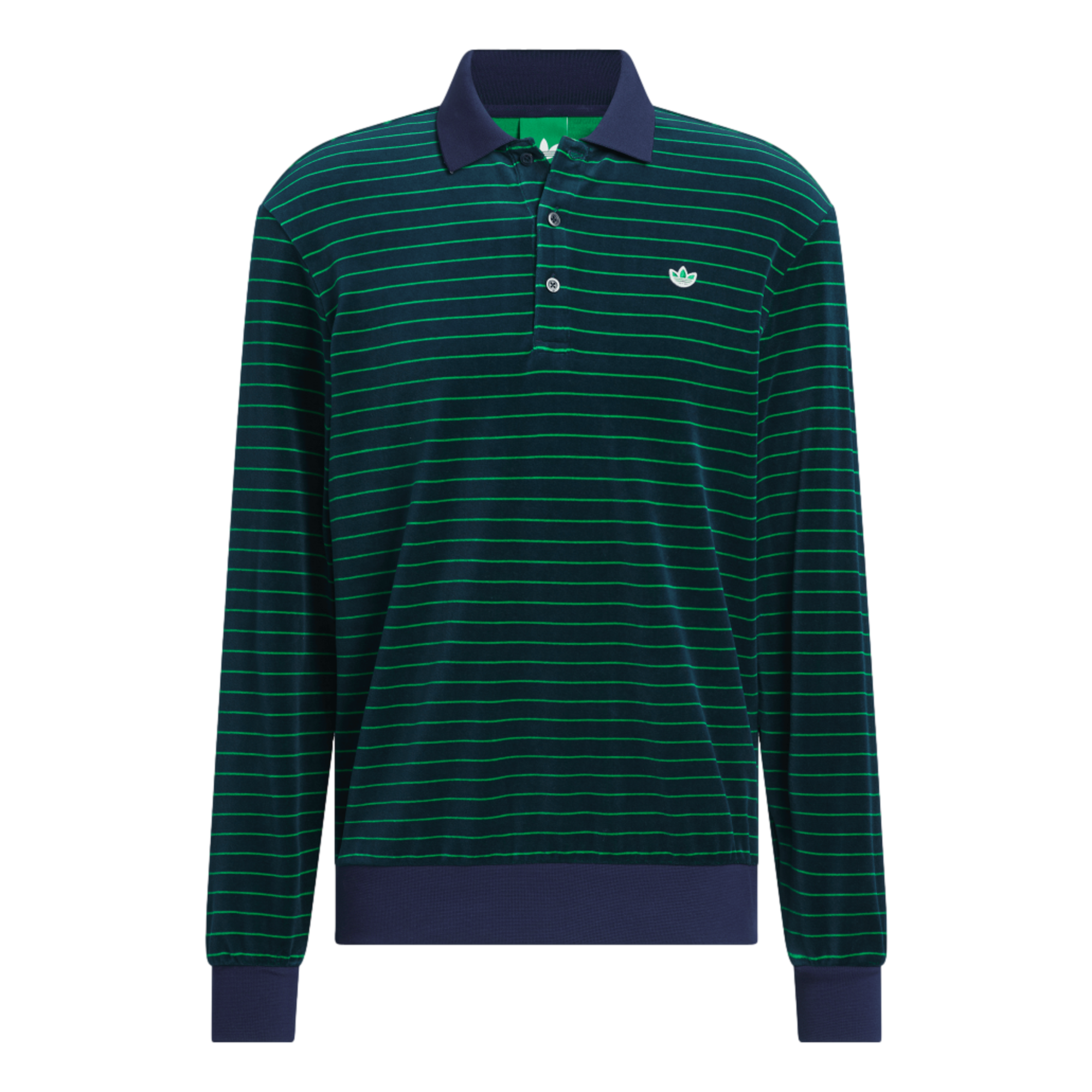 Originals Velour Mens Men's Long Sleeve Golf Polo Shirt