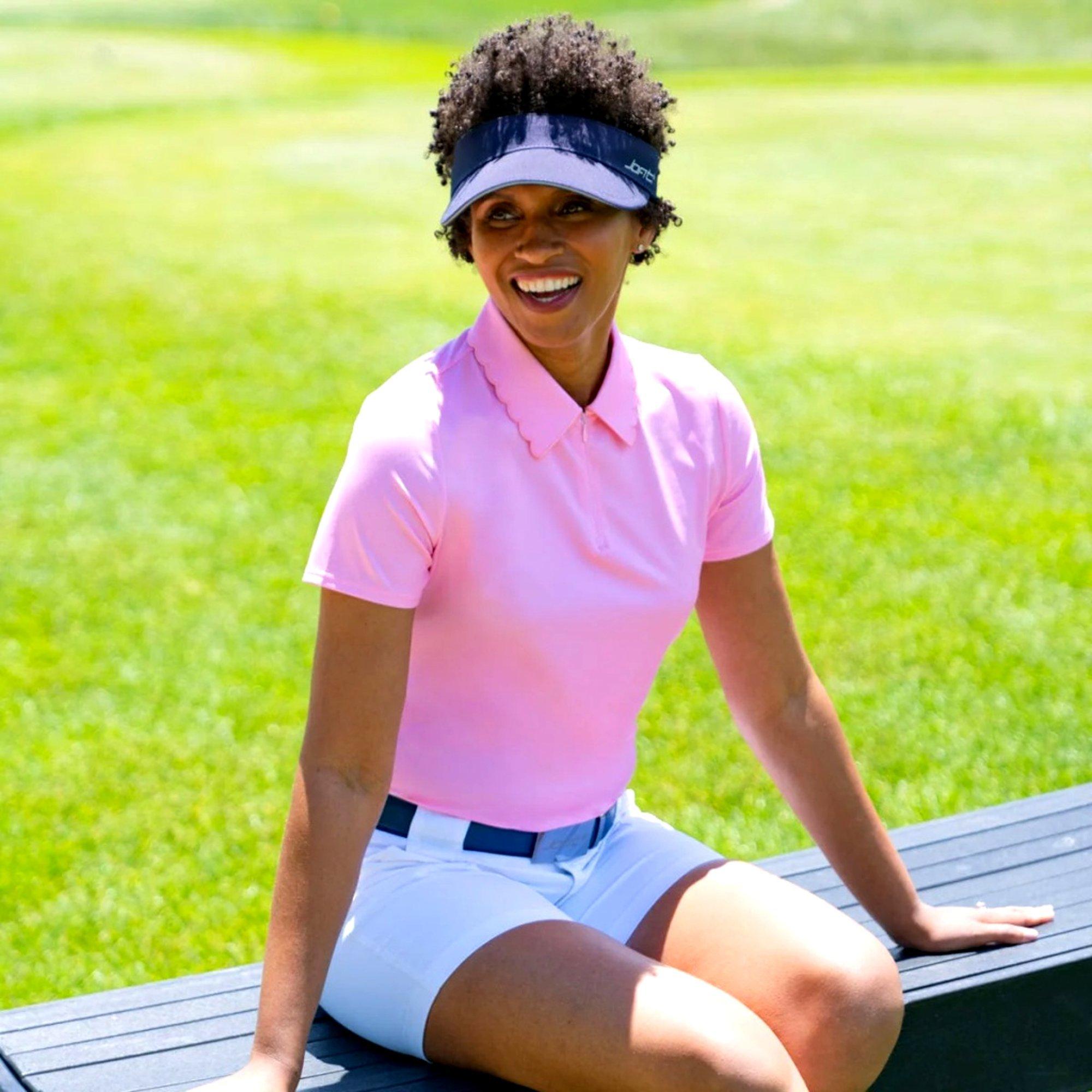 Scallop Collar Women's Short Sleeve Golf Polo Shirt