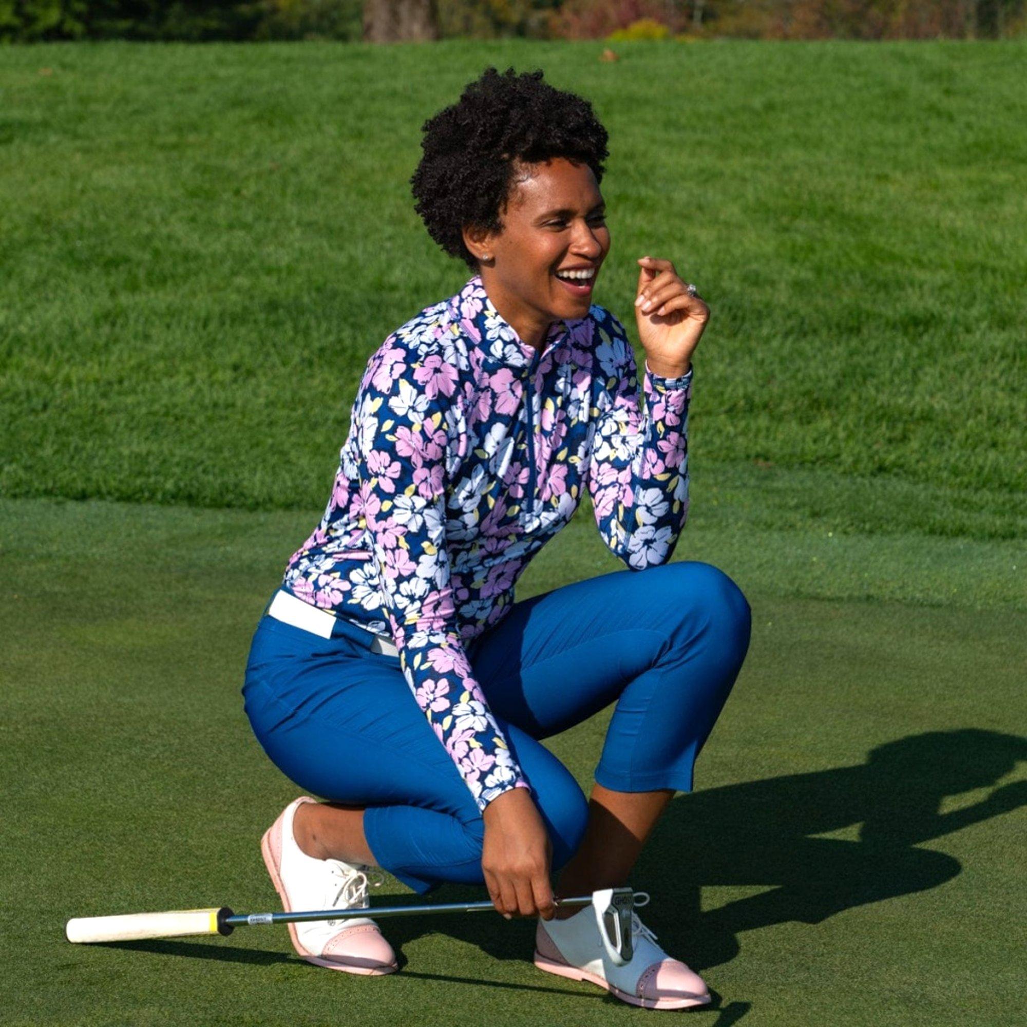 Floral Women's Golf Quarter Zip