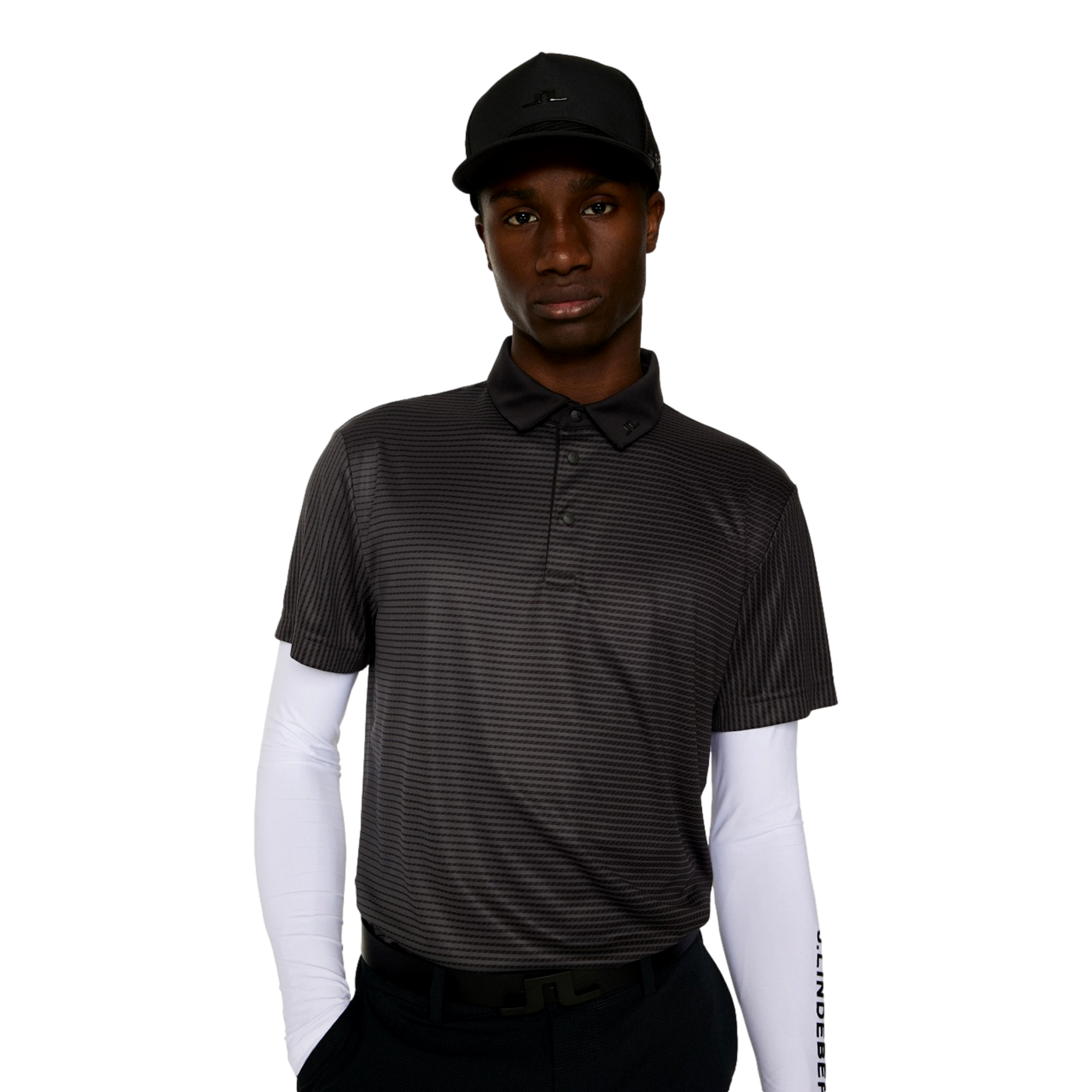 Marvin Striped Men's Short Sleeve Golf Polo Shirt