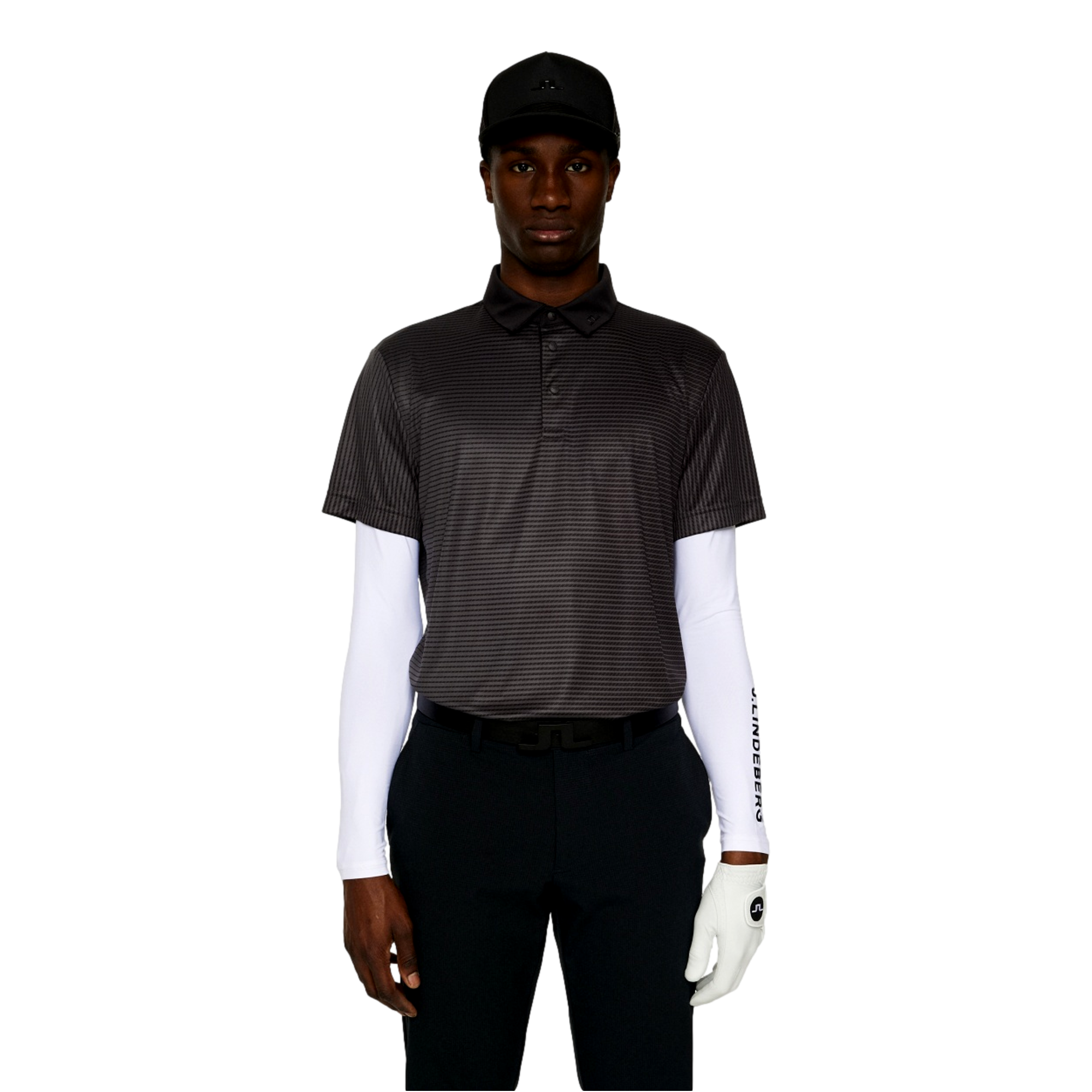 Marvin Striped Men's Short Sleeve Golf Polo Shirt