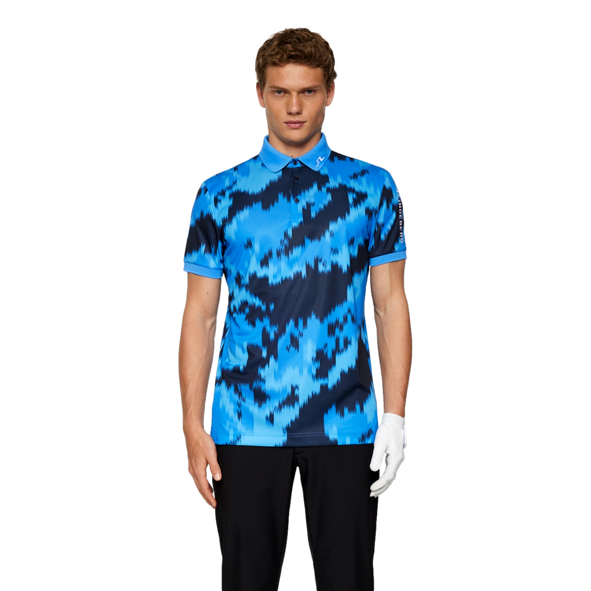 Tour Tech Print Men's Short Sleeve Golf Polo Shirt