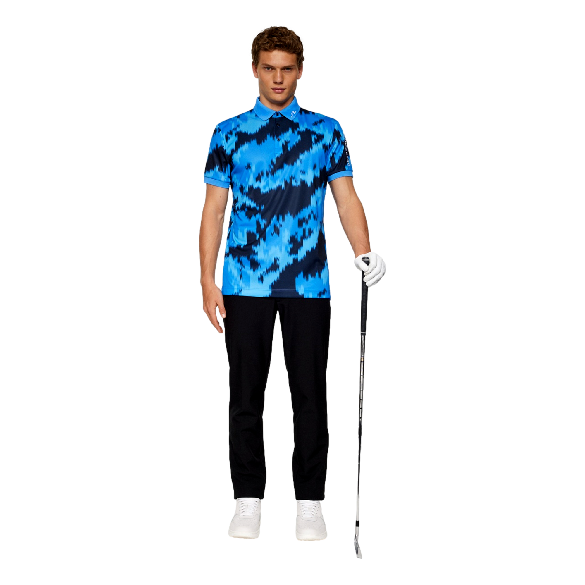 Tour Tech Print Men's Short Sleeve Golf Polo Shirt
