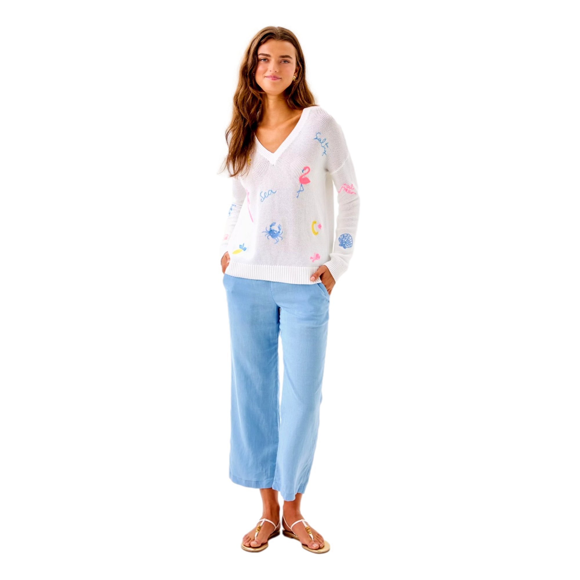 Tensley Serenade Embroidered Knit Sweater
