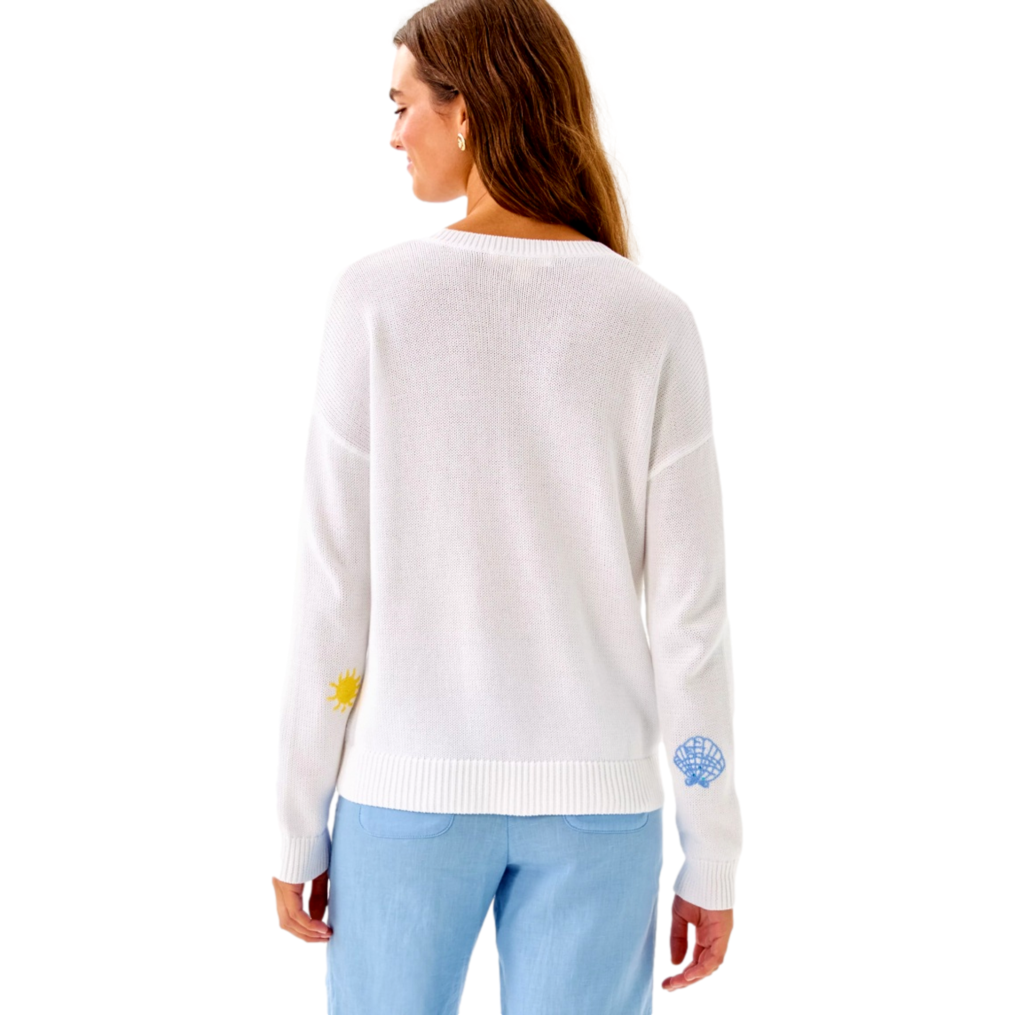 Tensley Serenade Embroidered Knit Sweater