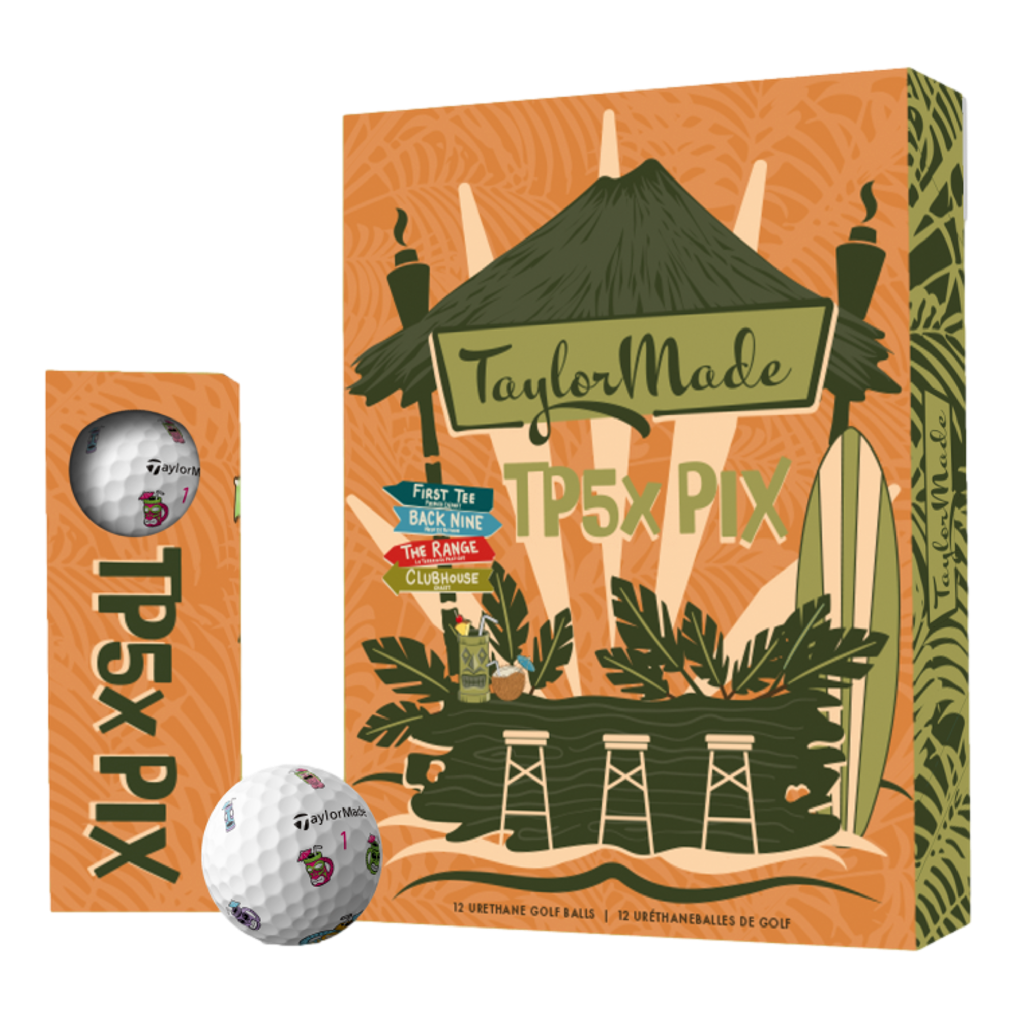 TP5x Pix 3.0 Hawaiian Tiki 2024 Golf Balls