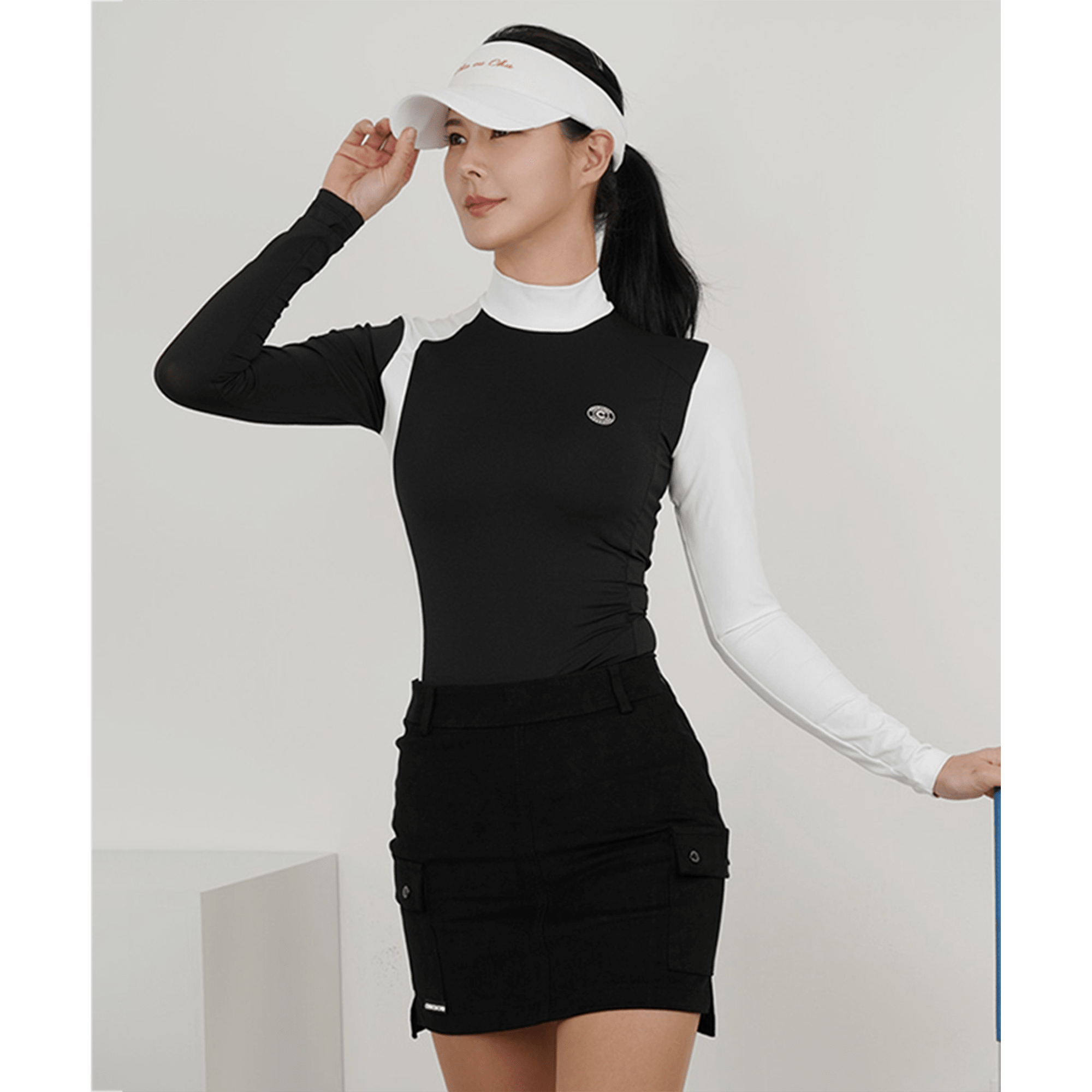 Side Point Half Neck T-Shirt