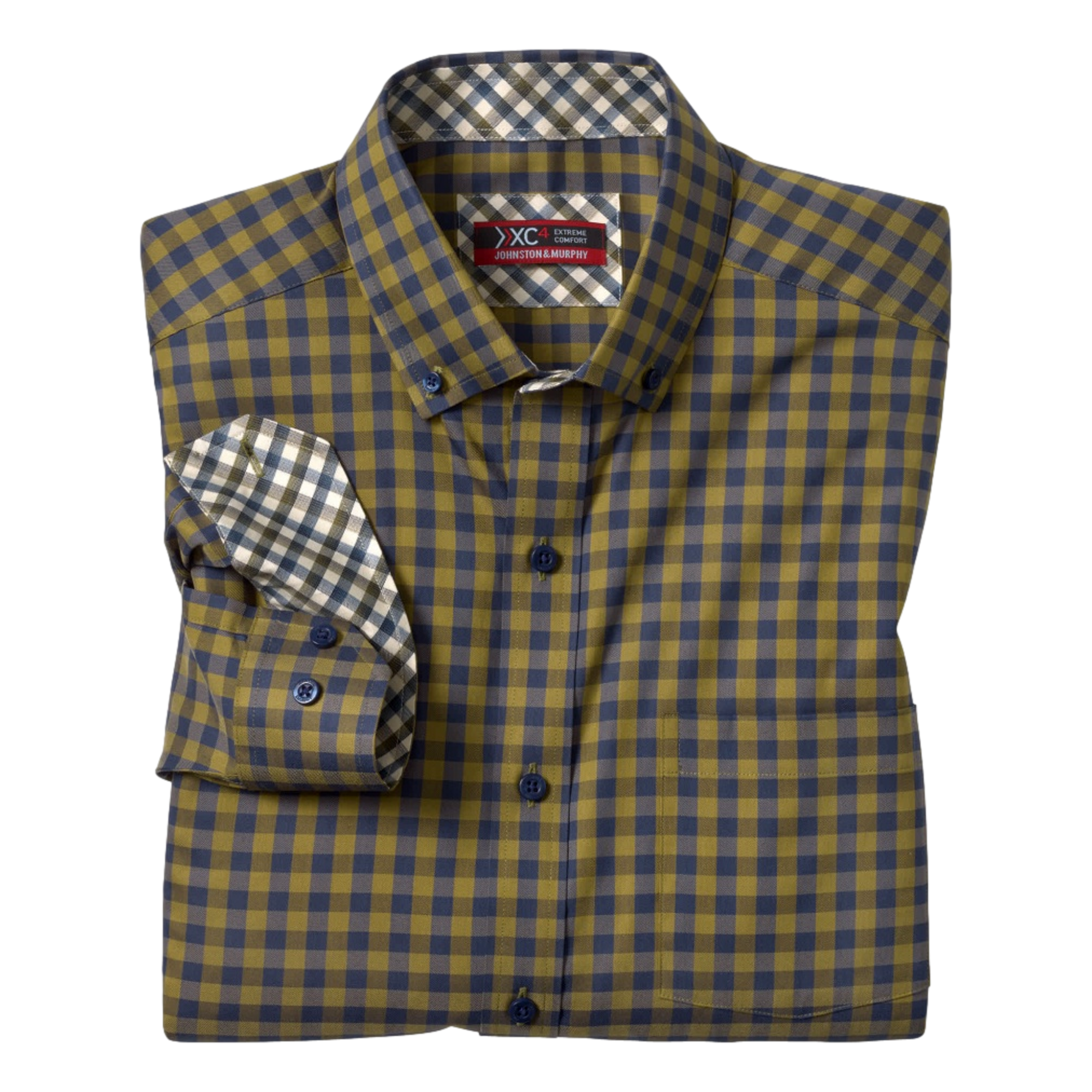 XC4 Two-Tone Gingham Stretch Shirt