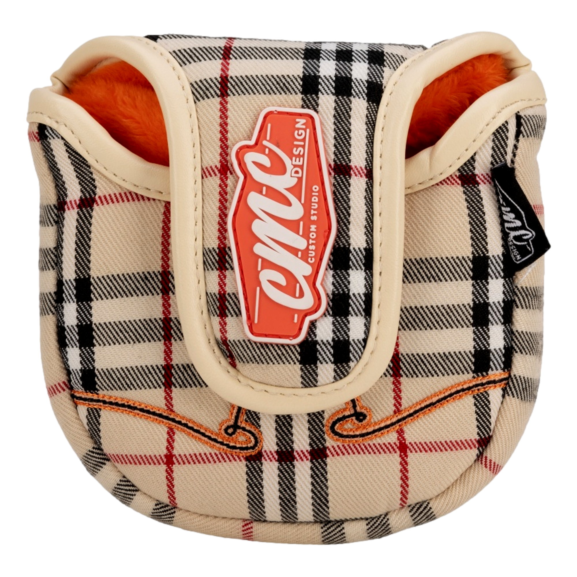 Golf Now Wine Later Plaid Mallet Putter Headcover