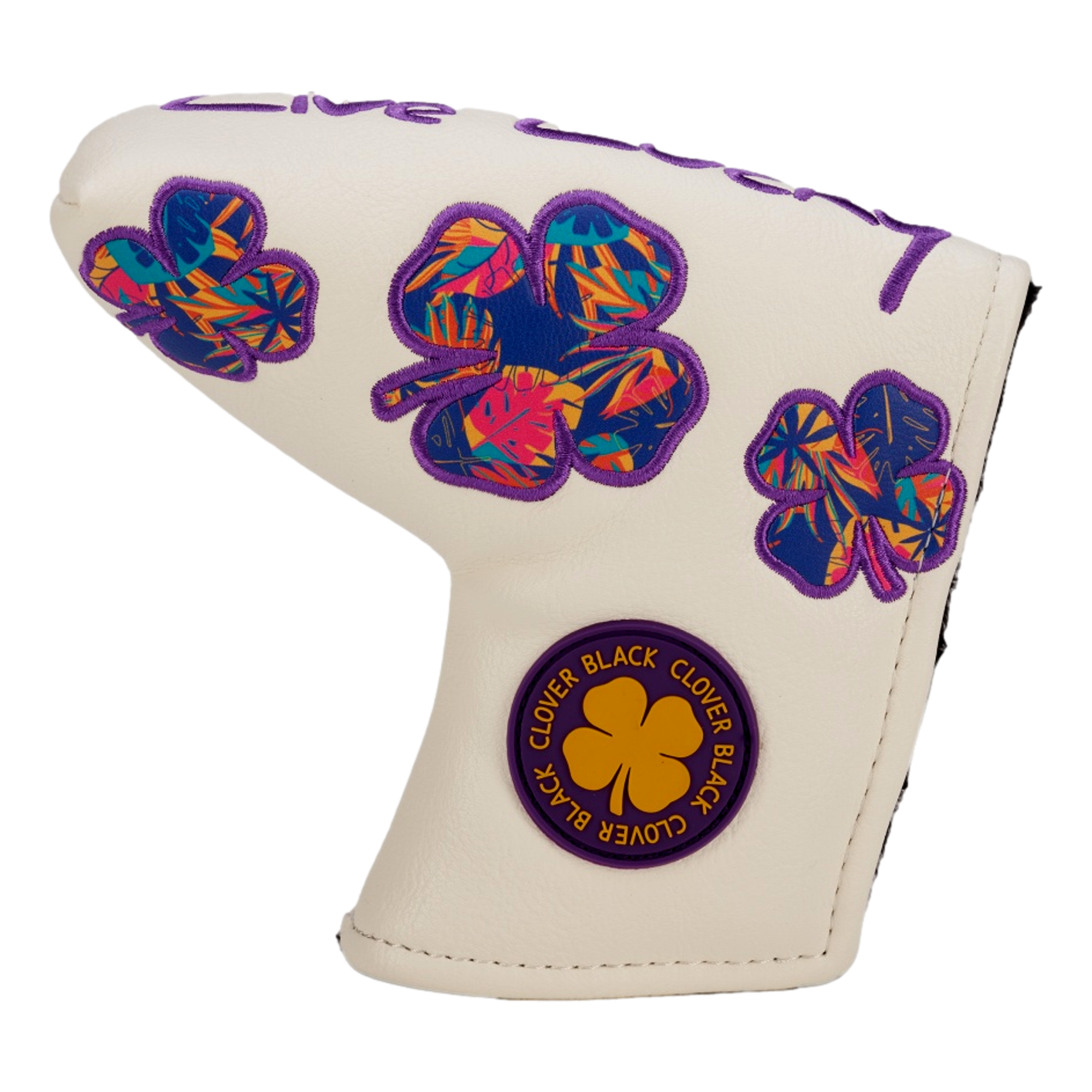 Live Lucky Purple Luau Blade Putter Headcover