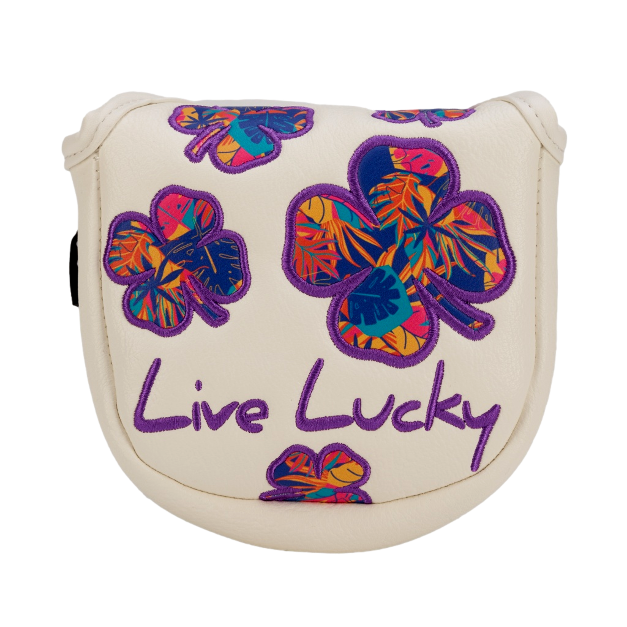 Live Lucky Purple Luau Mallet Putter Headcover