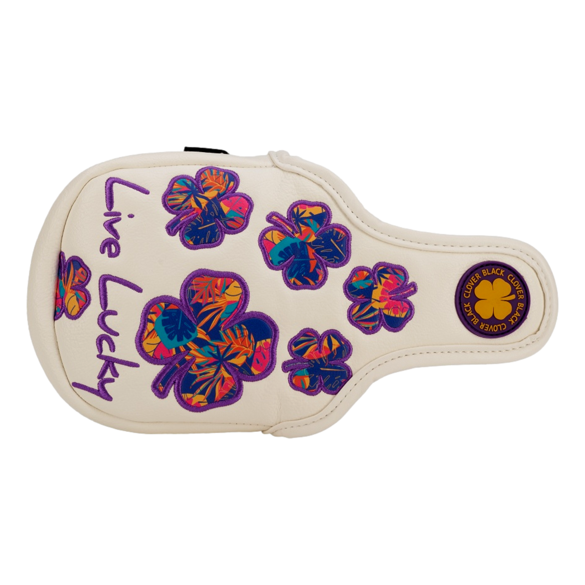 Live Lucky Purple Luau Mallet Putter Headcover