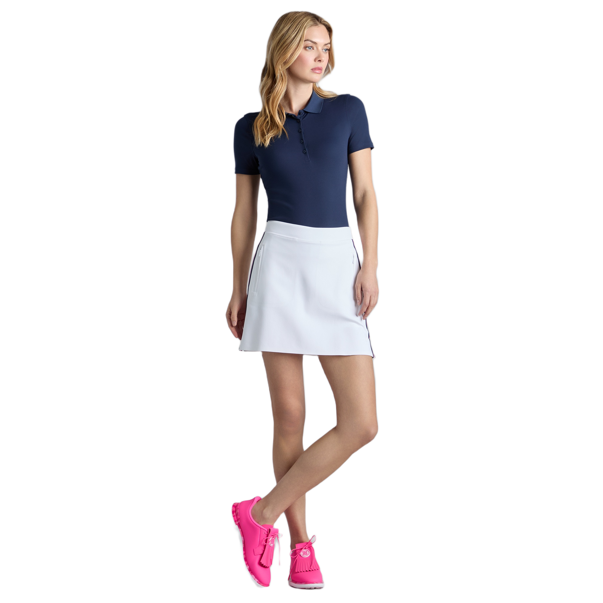 Side Stripe Stretch Women's Scuba 16" Golf Skort