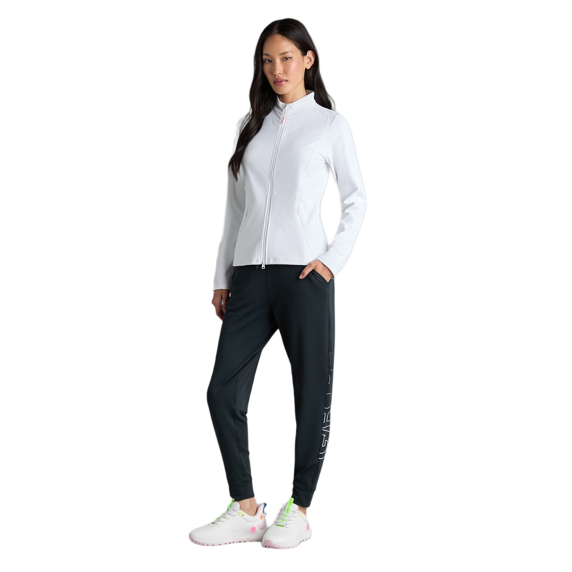 Brushed Back Women's Stretch Full Zip Golf Jacket