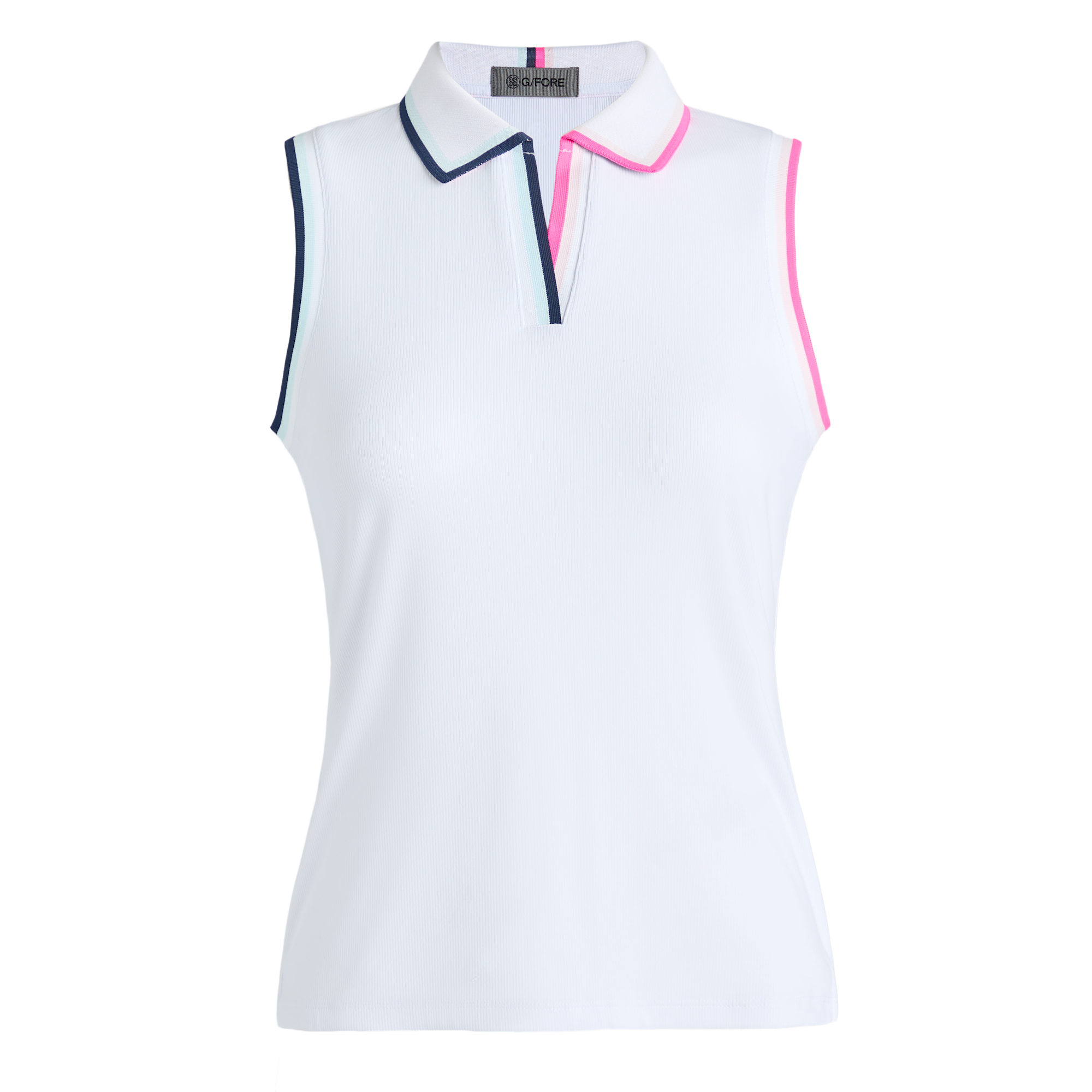 Johnny Collar Ribbed Women's Sleeveless Golf Polo Shirt
