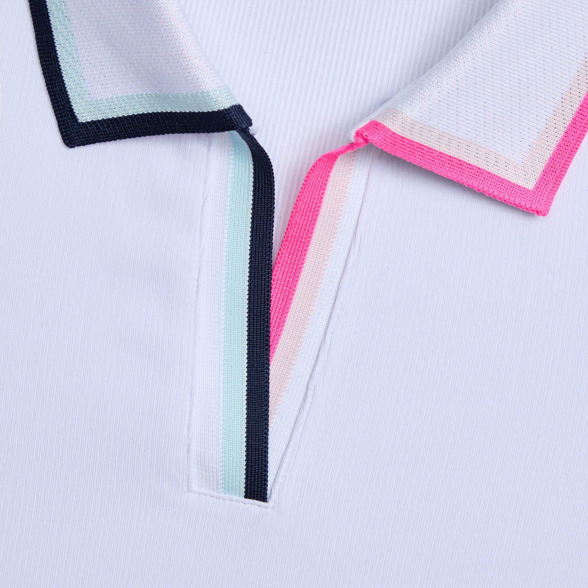 Johnny Collar Ribbed Women's Sleeveless Golf Polo Shirt