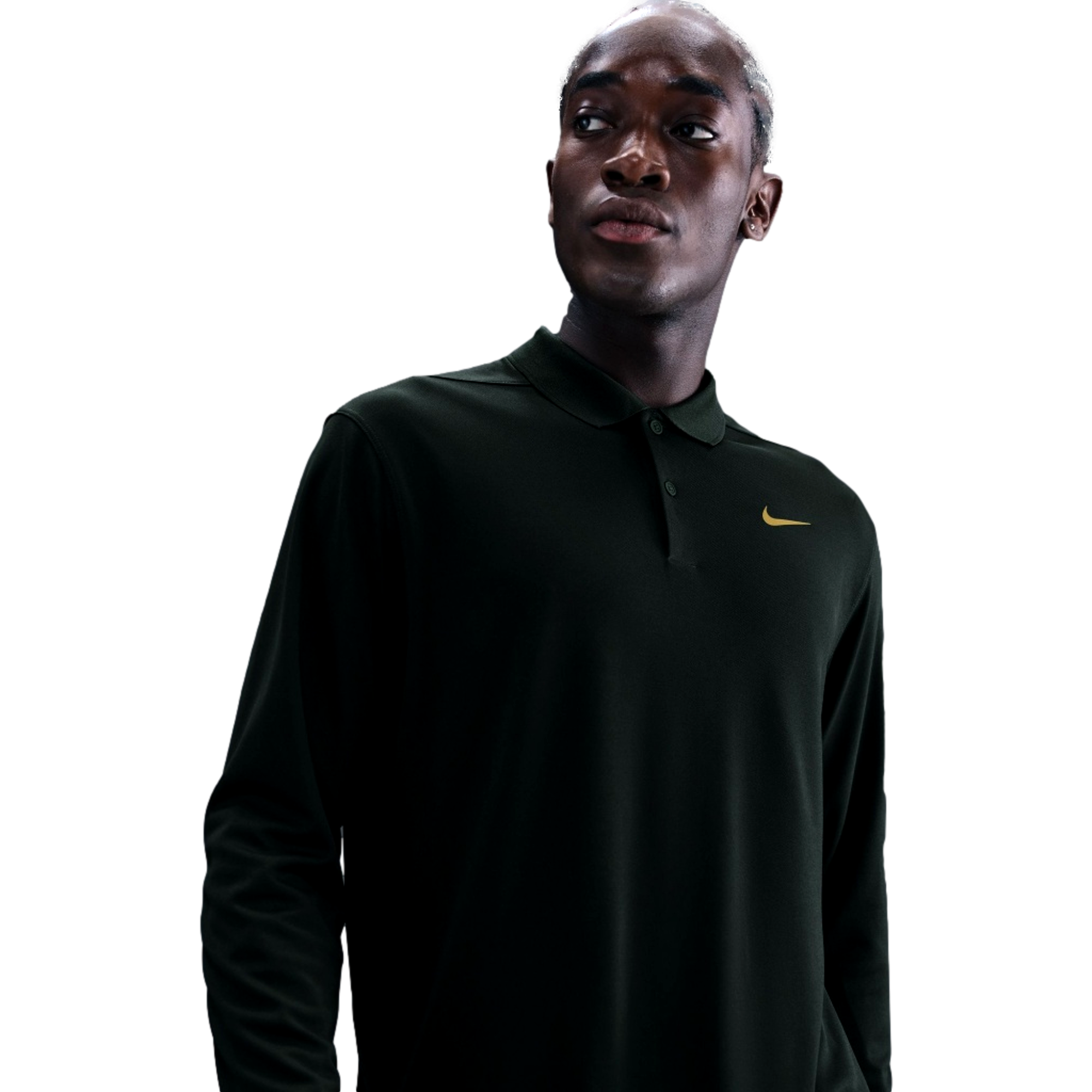 Dri-Fit Victory Solid Mens Men's Long Sleeve Golf Polo Shirt