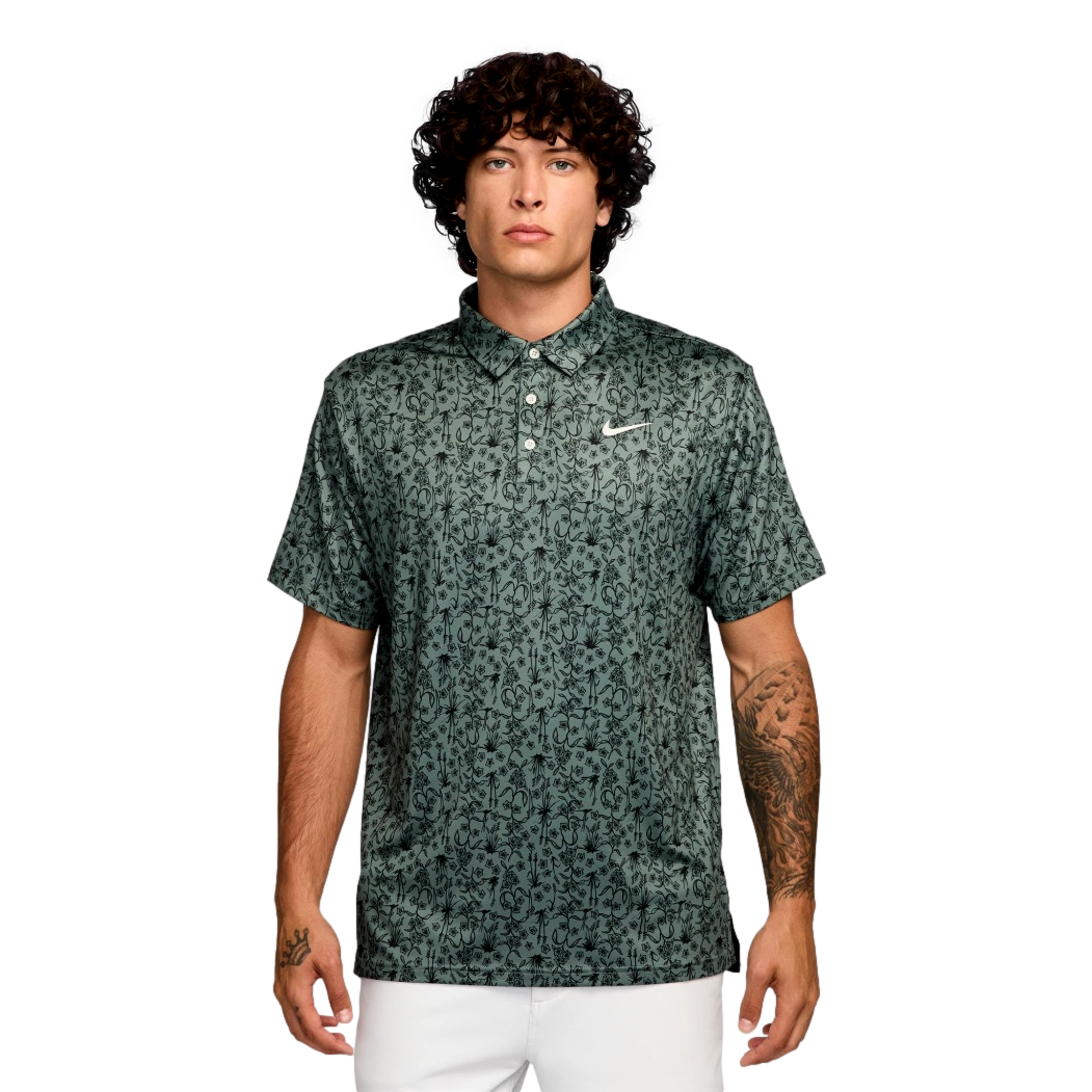 Dri-Fit Tour POA Print Mens Short Sleeve Golf Polo Shirt