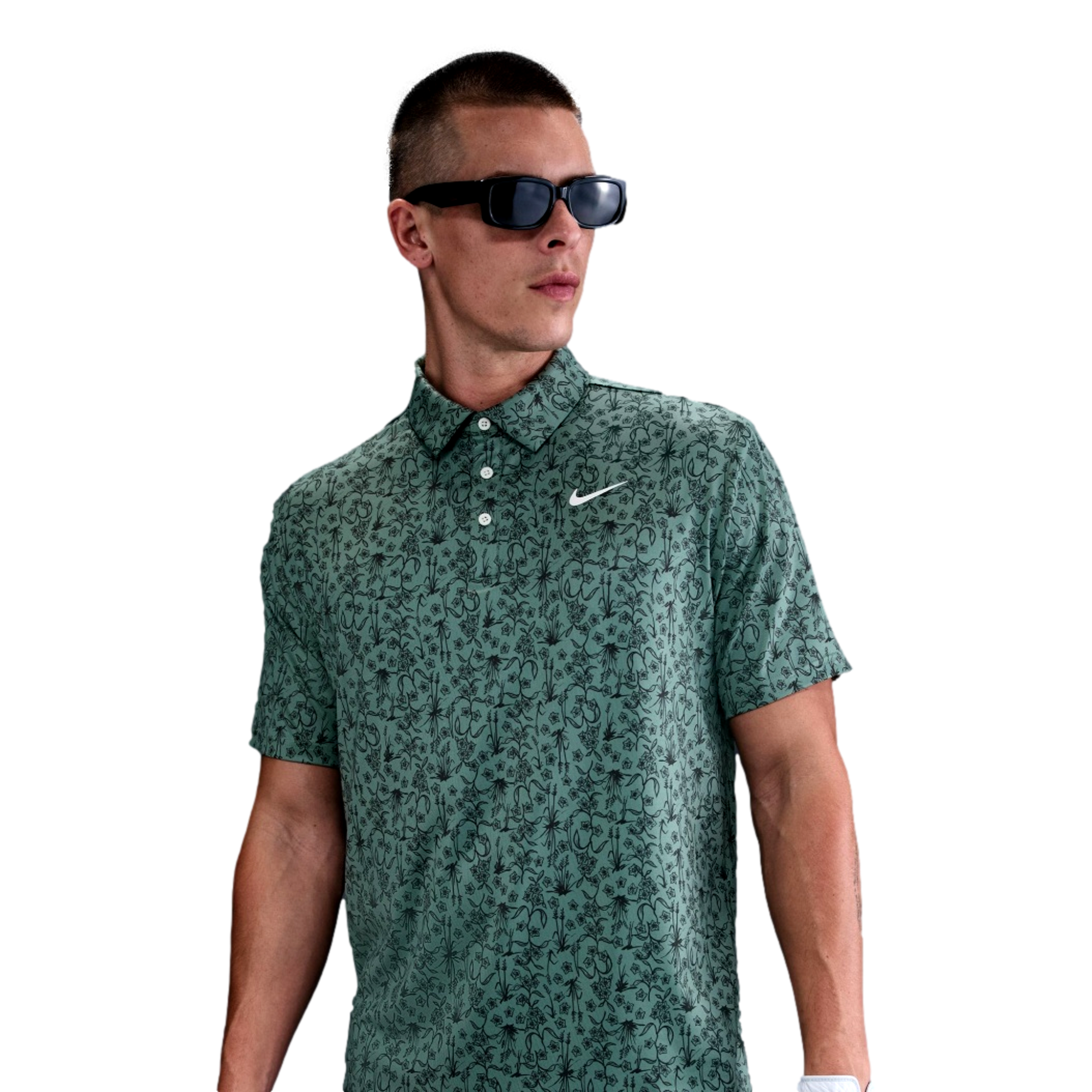 Dri-Fit Tour POA Print Men's Short Sleeve Golf Polo Shirt