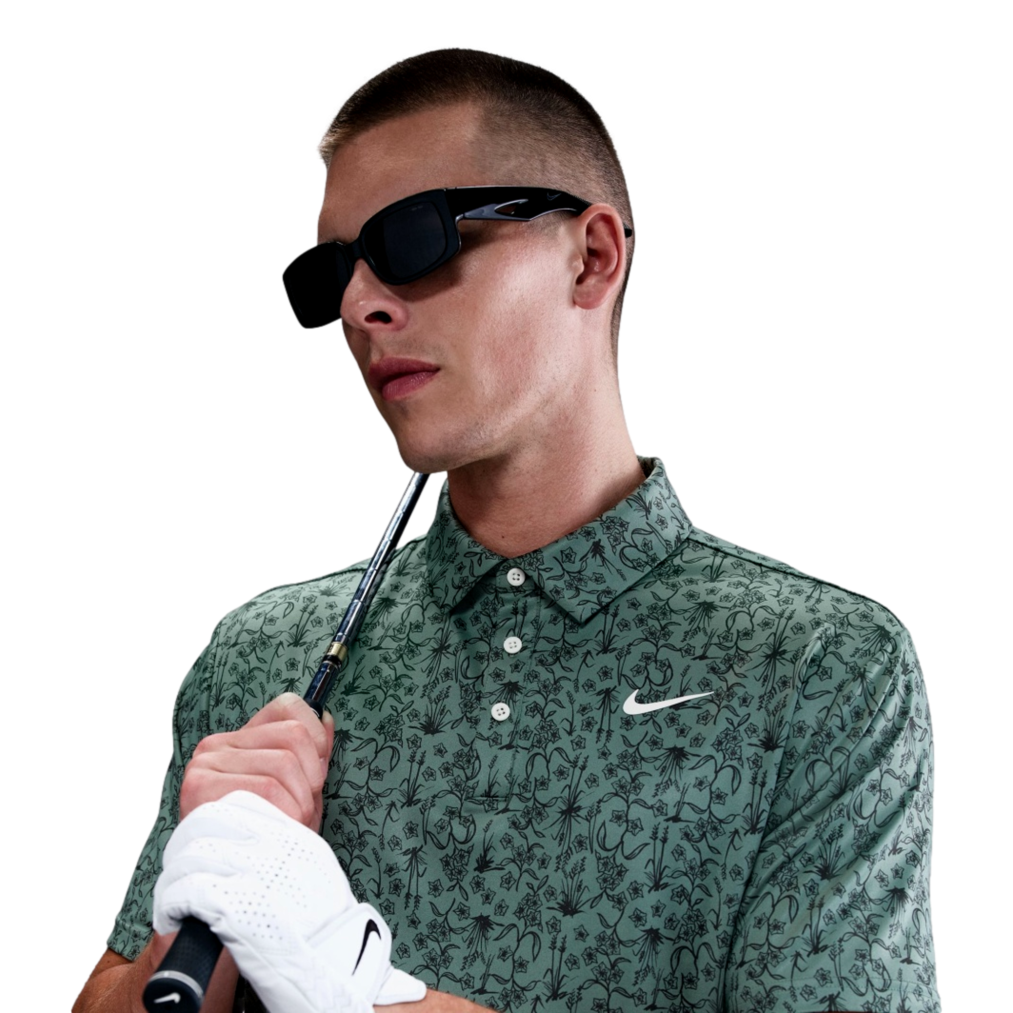 Dri-Fit Tour POA Print Men's Short Sleeve Golf Polo Shirt