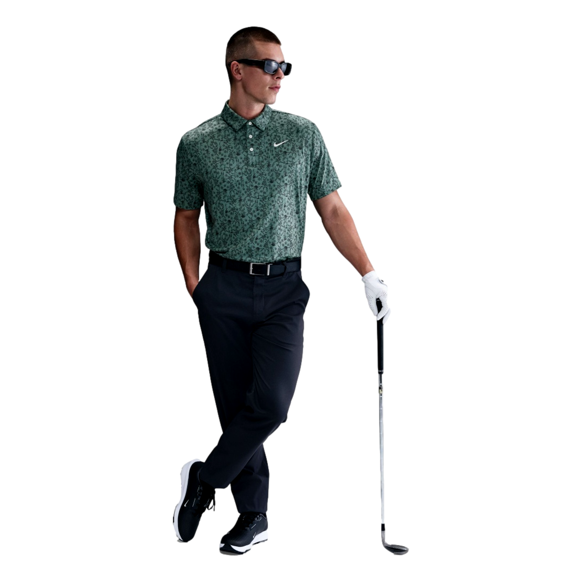 Dri-Fit Tour POA Print Men's Short Sleeve Golf Polo Shirt