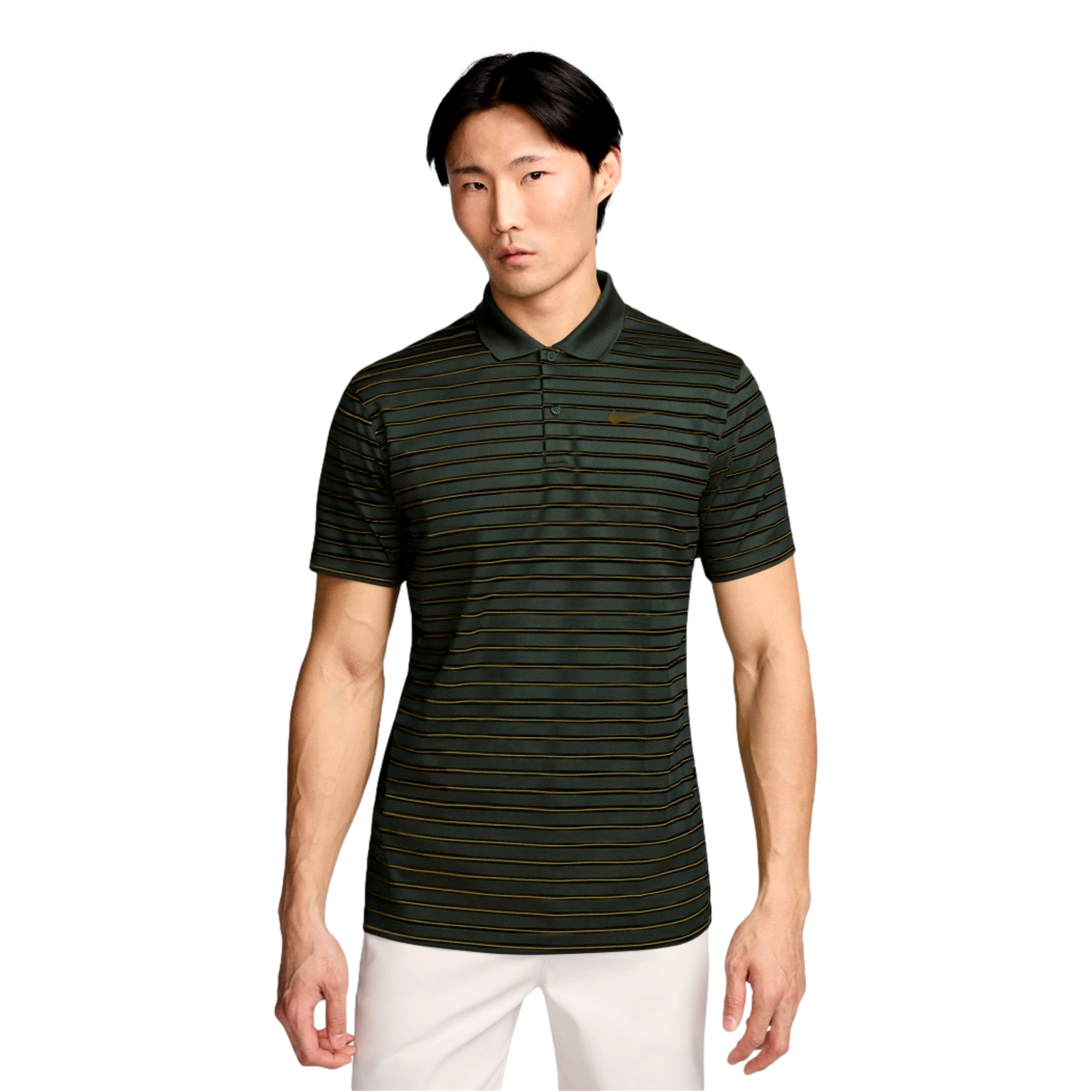 Victory Stripe Mens Short Sleeve Golf Polo Shirt