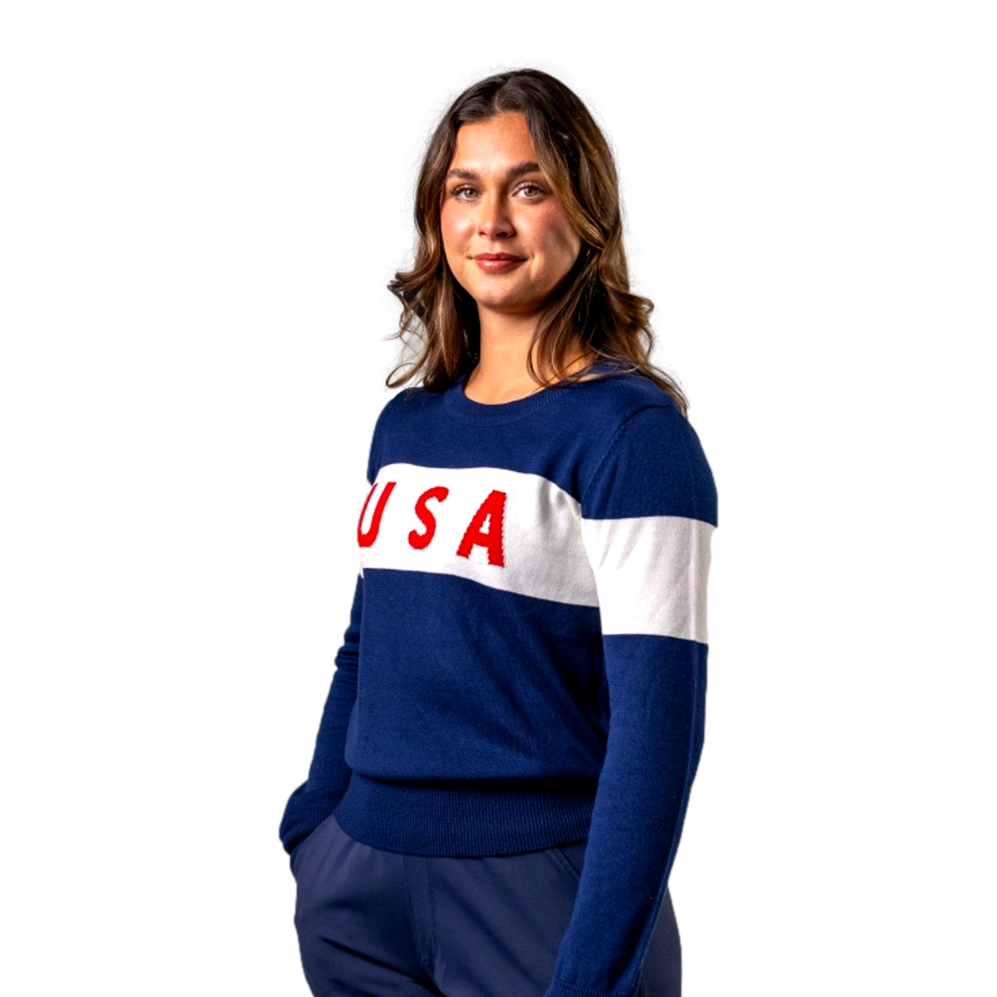 Women's USA Long Sleeve Sweater