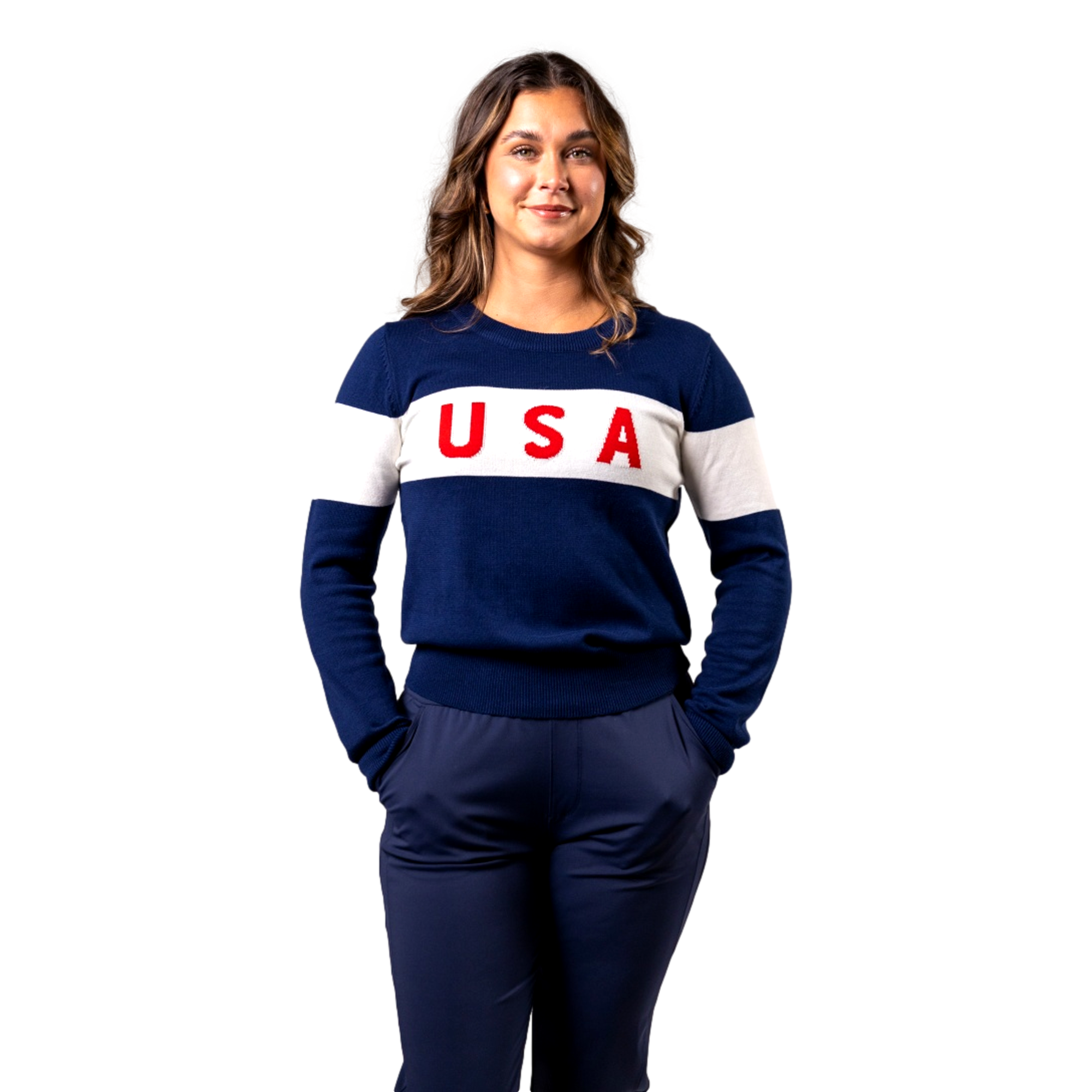 Women's USA Long Sleeve Sweater