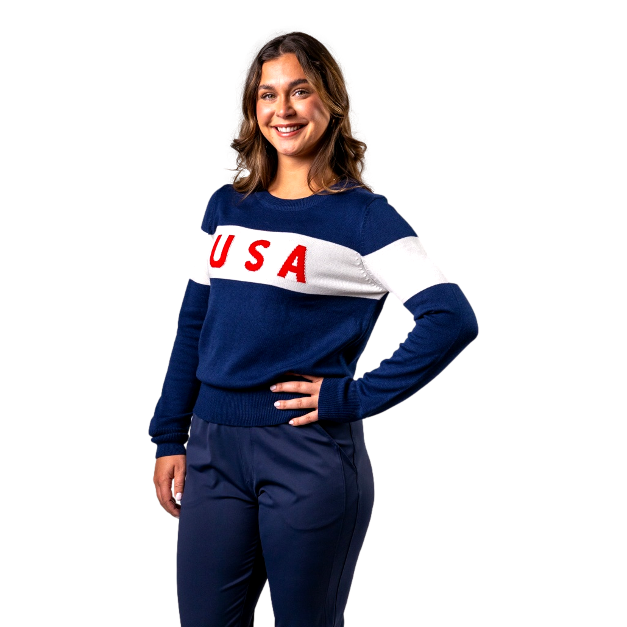 Women's USA Long Sleeve Sweater