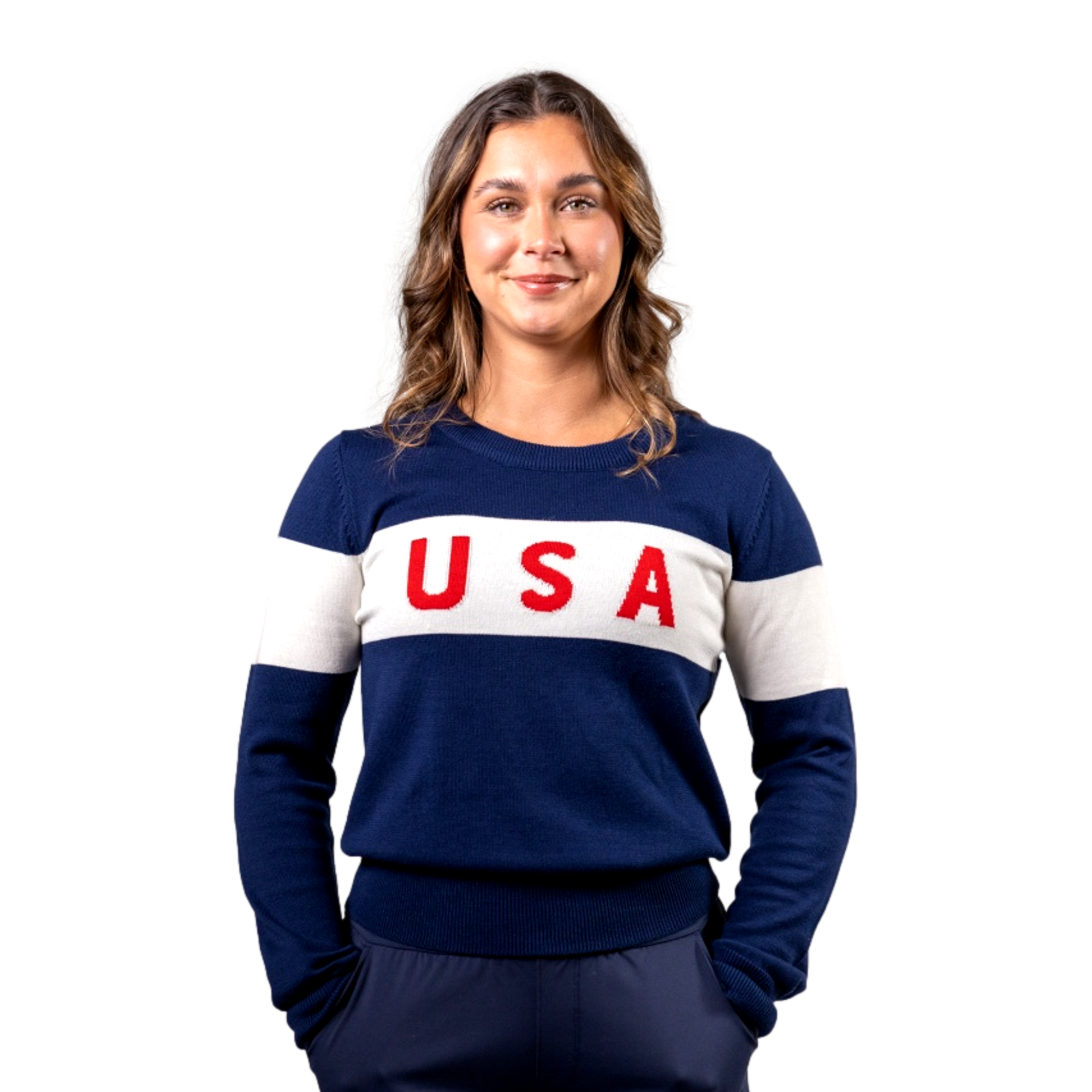 Women's USA Long Sleeve Sweater
