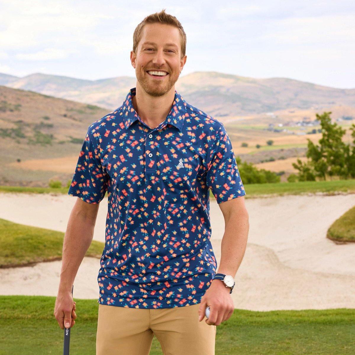 The Flowers In Motion Men's Short Sleeve Golf Polo Shirt