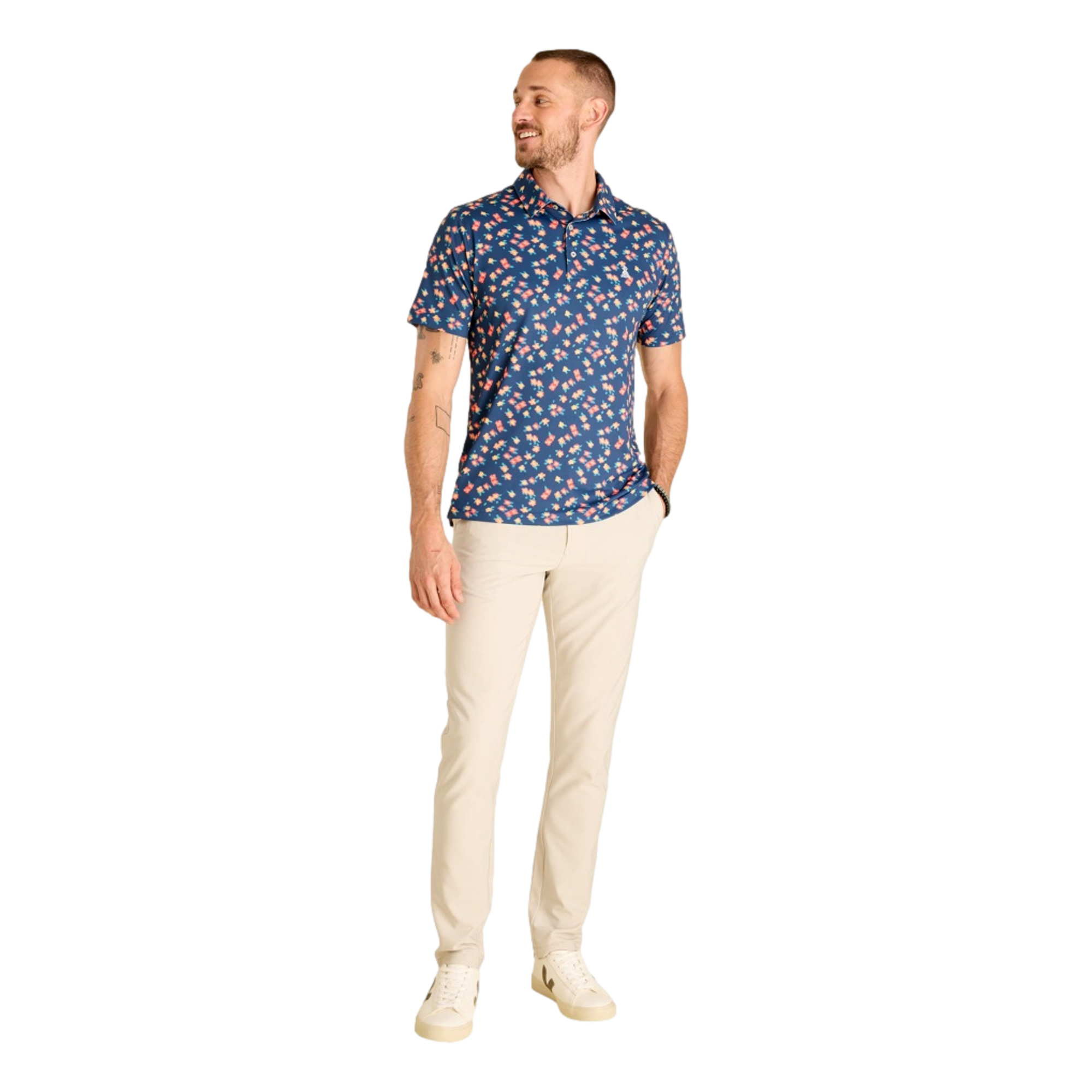 The Flowers In Motion Men's Short Sleeve Golf Polo Shirt