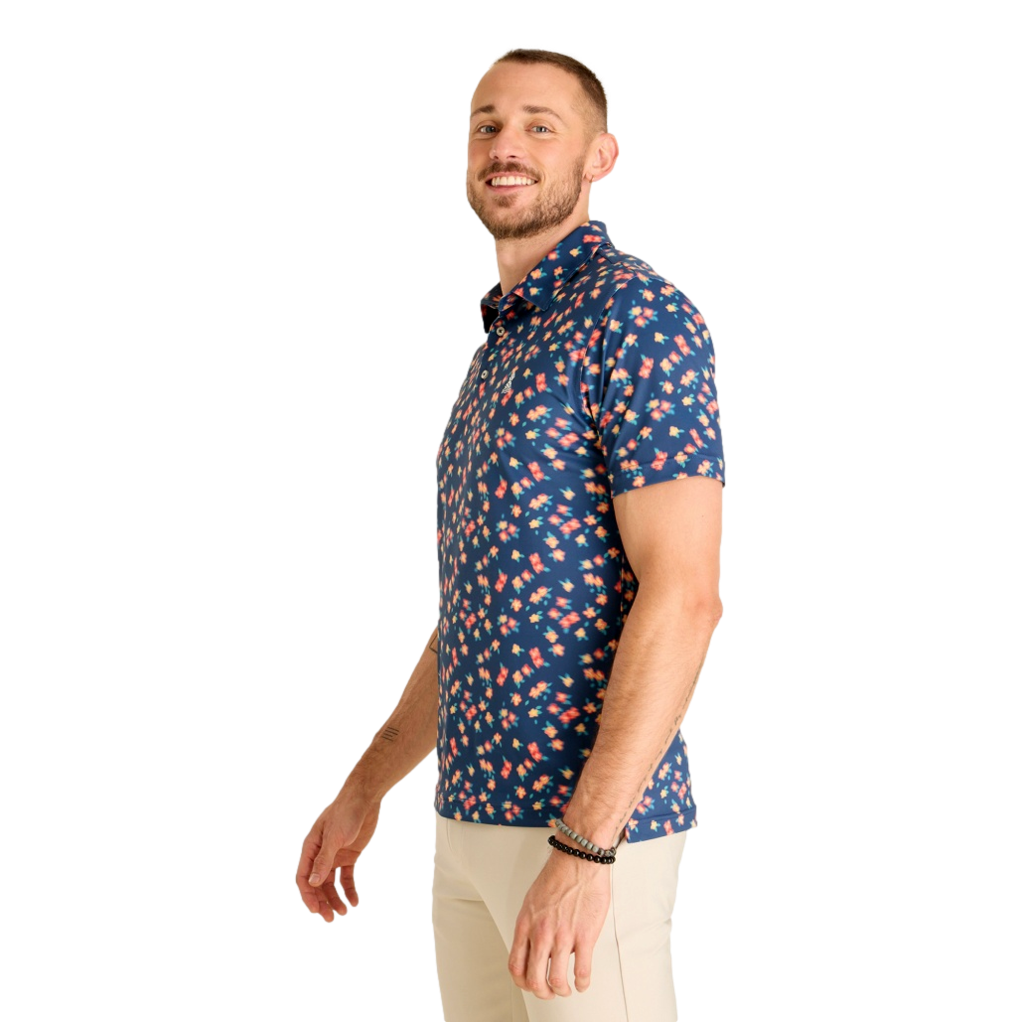 The Flowers In Motion Men's Short Sleeve Golf Polo Shirt