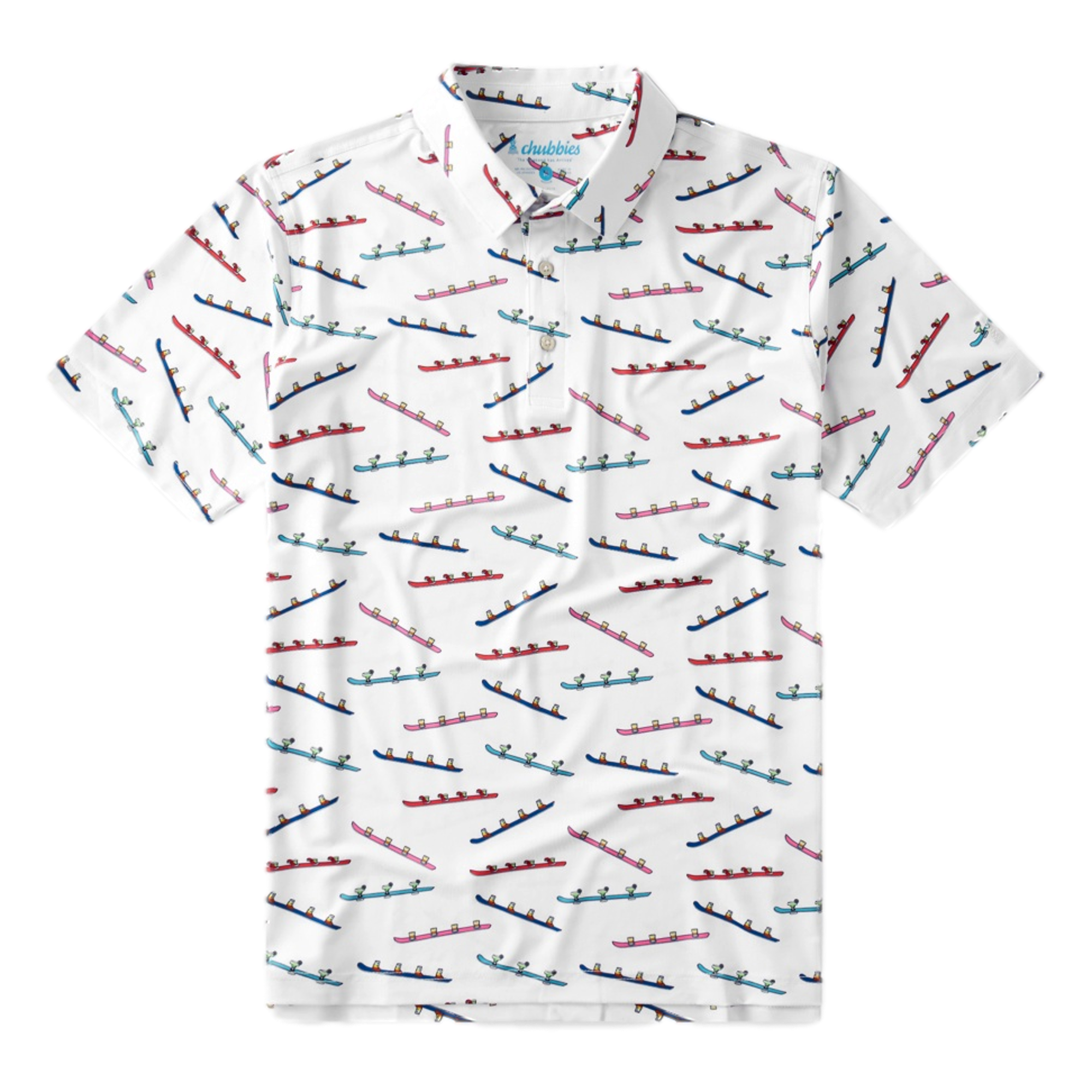 The Blue Bird Shot Ski Day Men's Short Sleeve Golf Polo Shirt