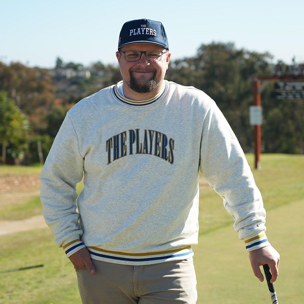 The Players Ribbed Striped Crewneck Sweatshirt