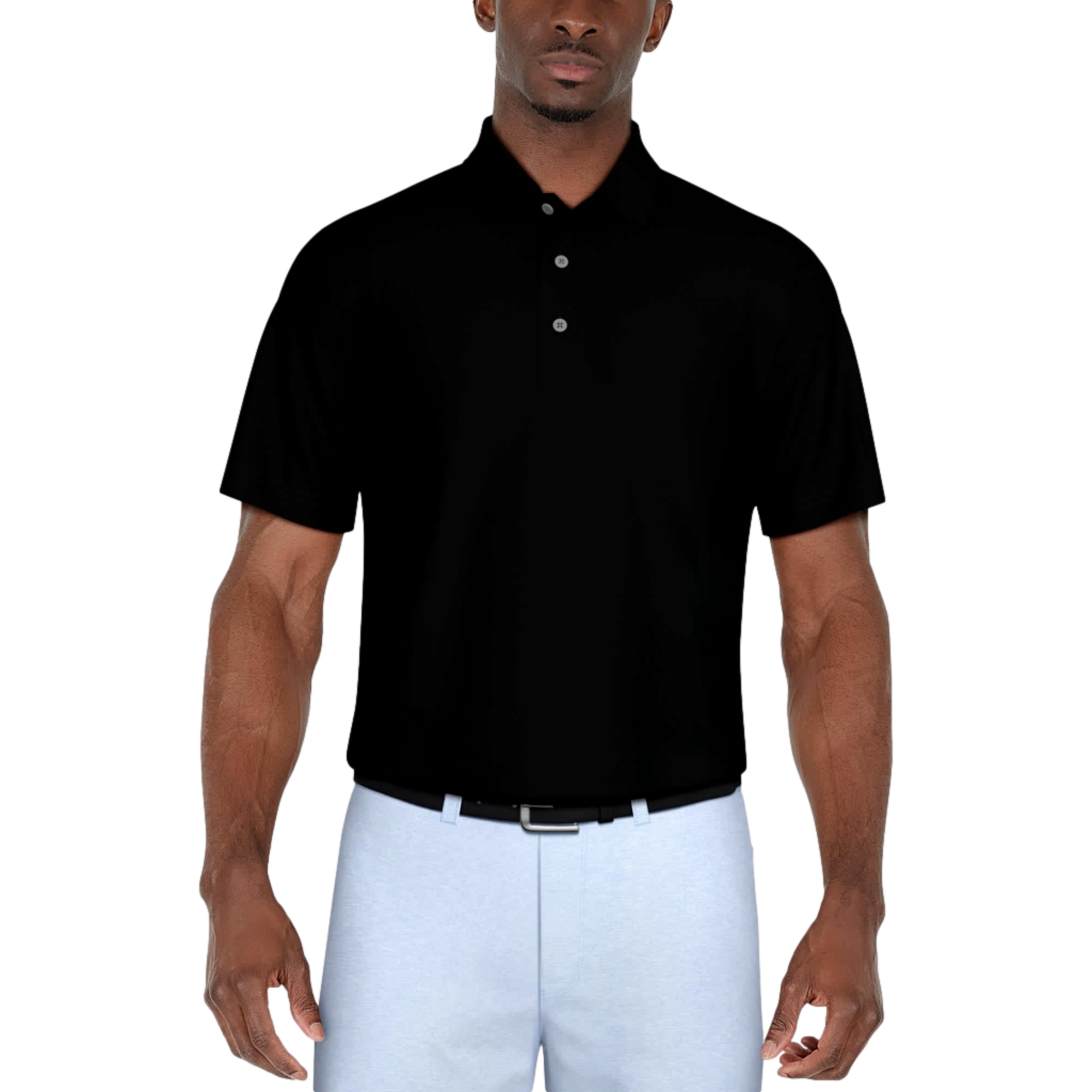 Big and Tall Airflux Solid Mesh Short Sleeve Golf Polo Shirt