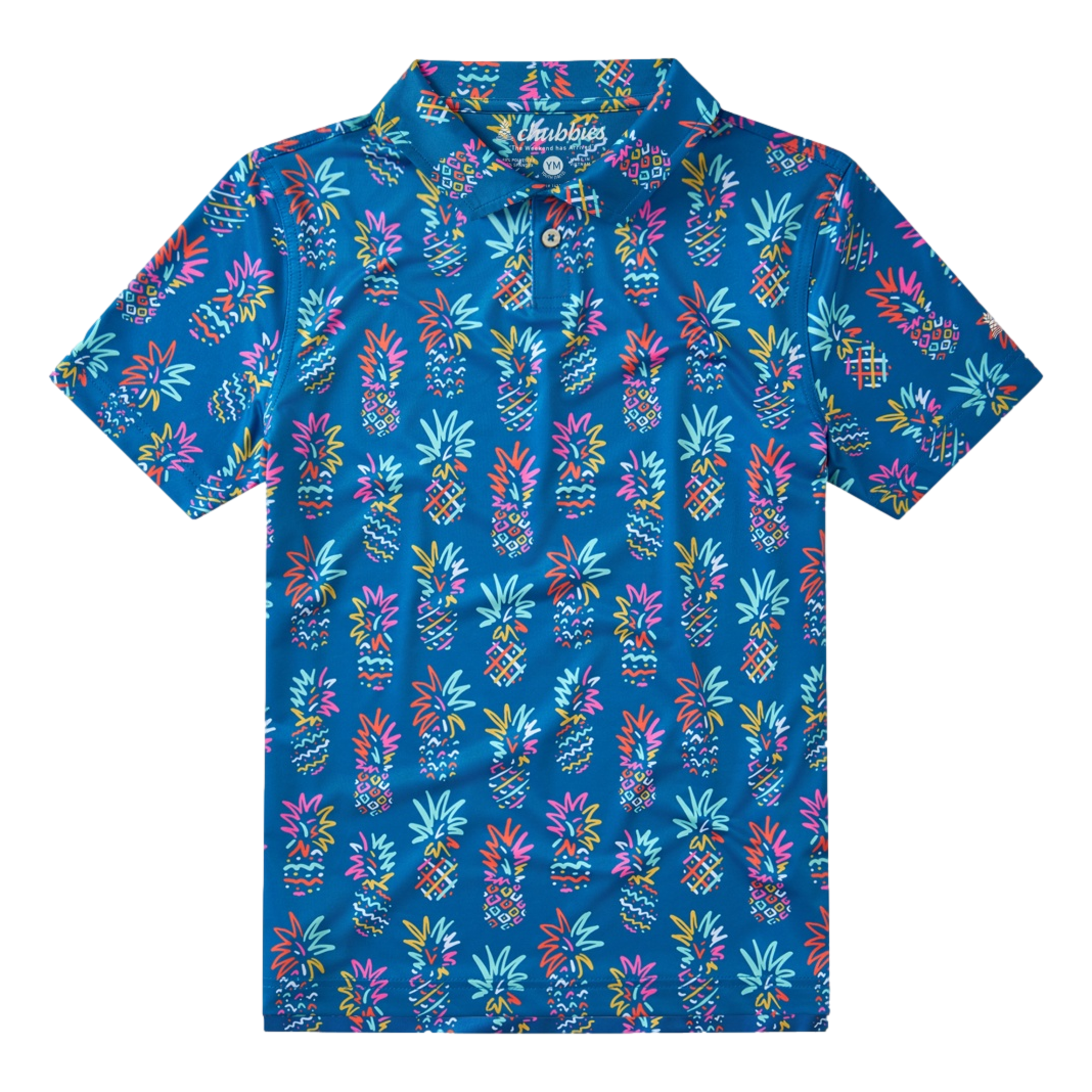 The Pineapple Sketch Boys Golf Polo Shirt