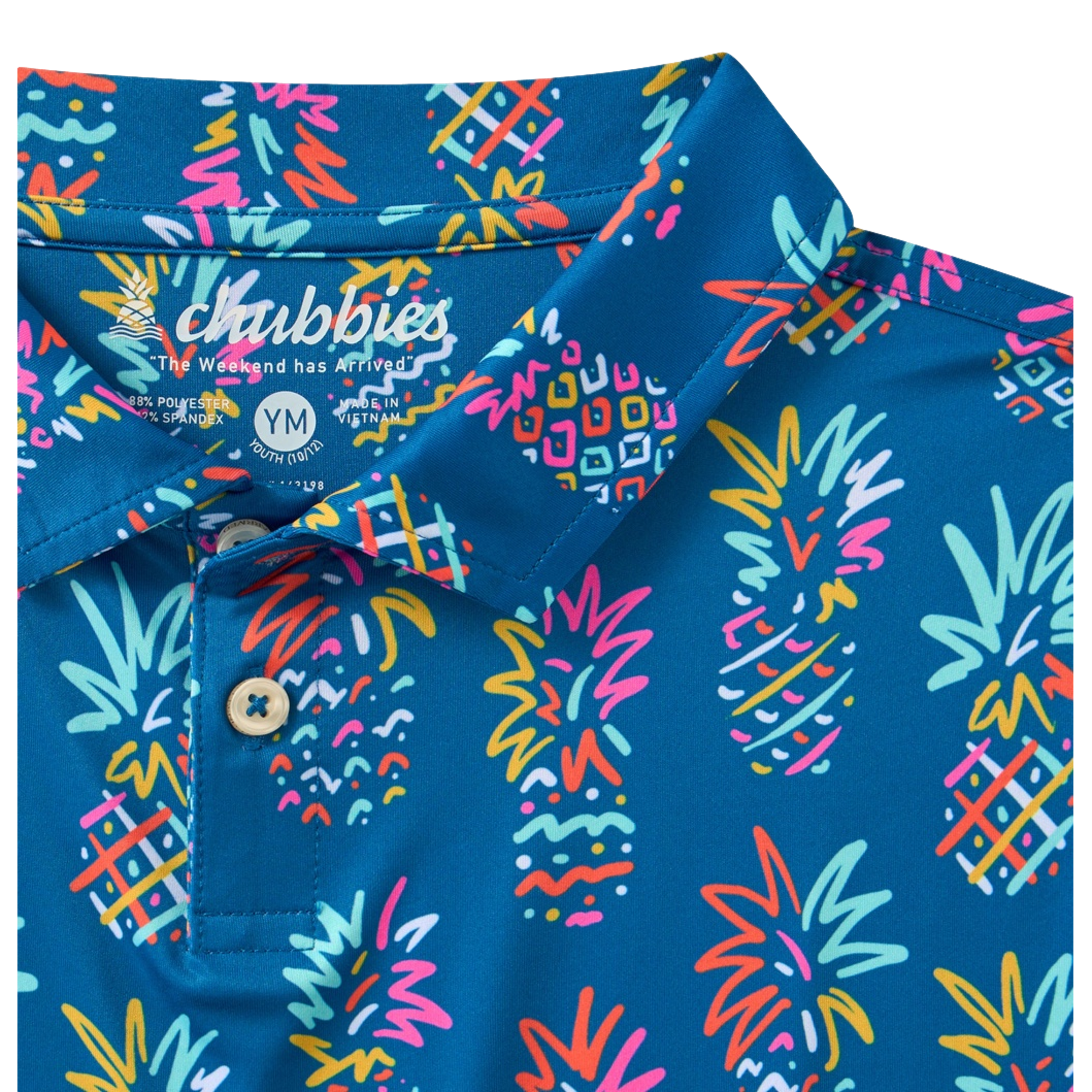 The Pineapple Sketch Boys Golf Polo Shirt