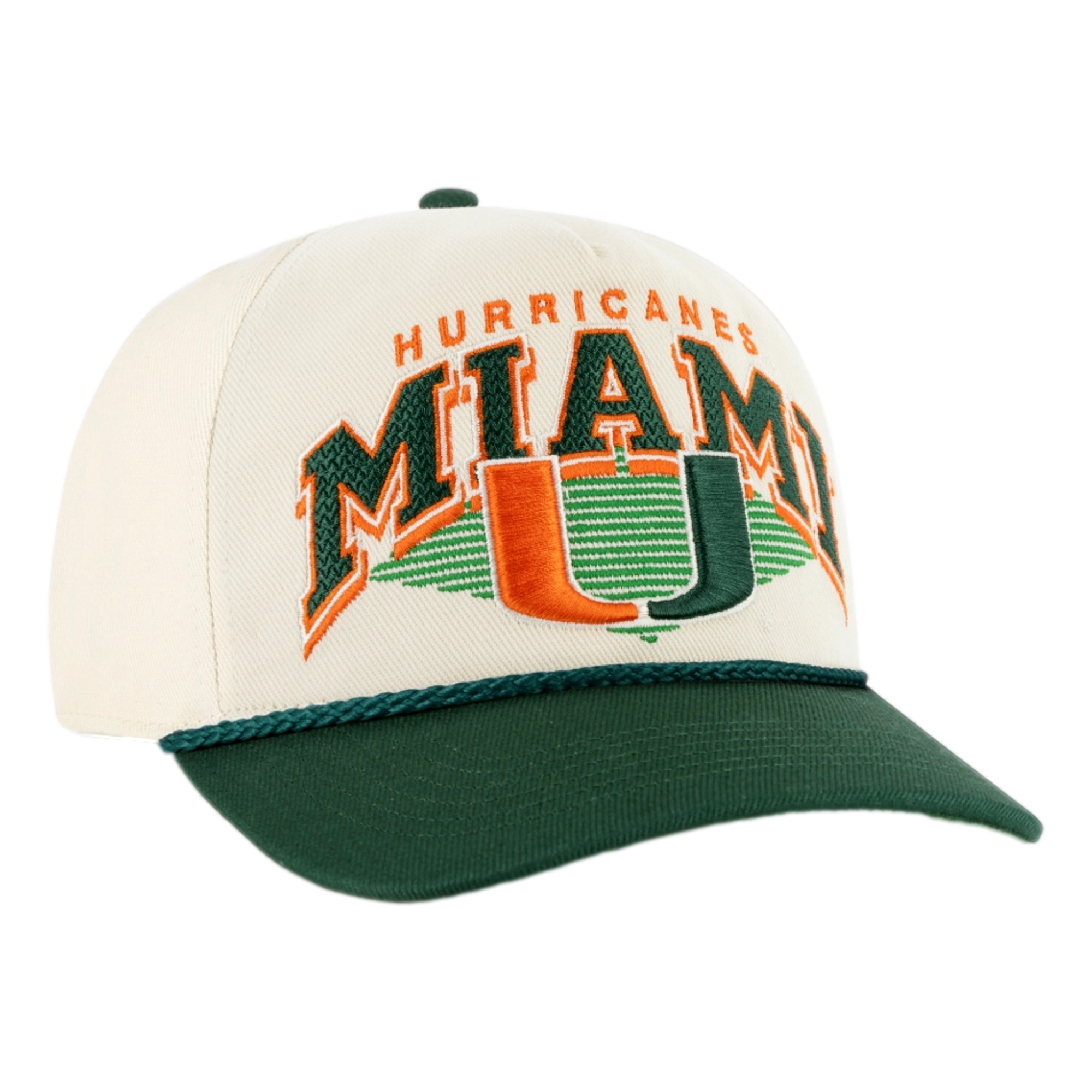 University of Miami Pomona Two Tone Rope Hitch Men's Golf Hat