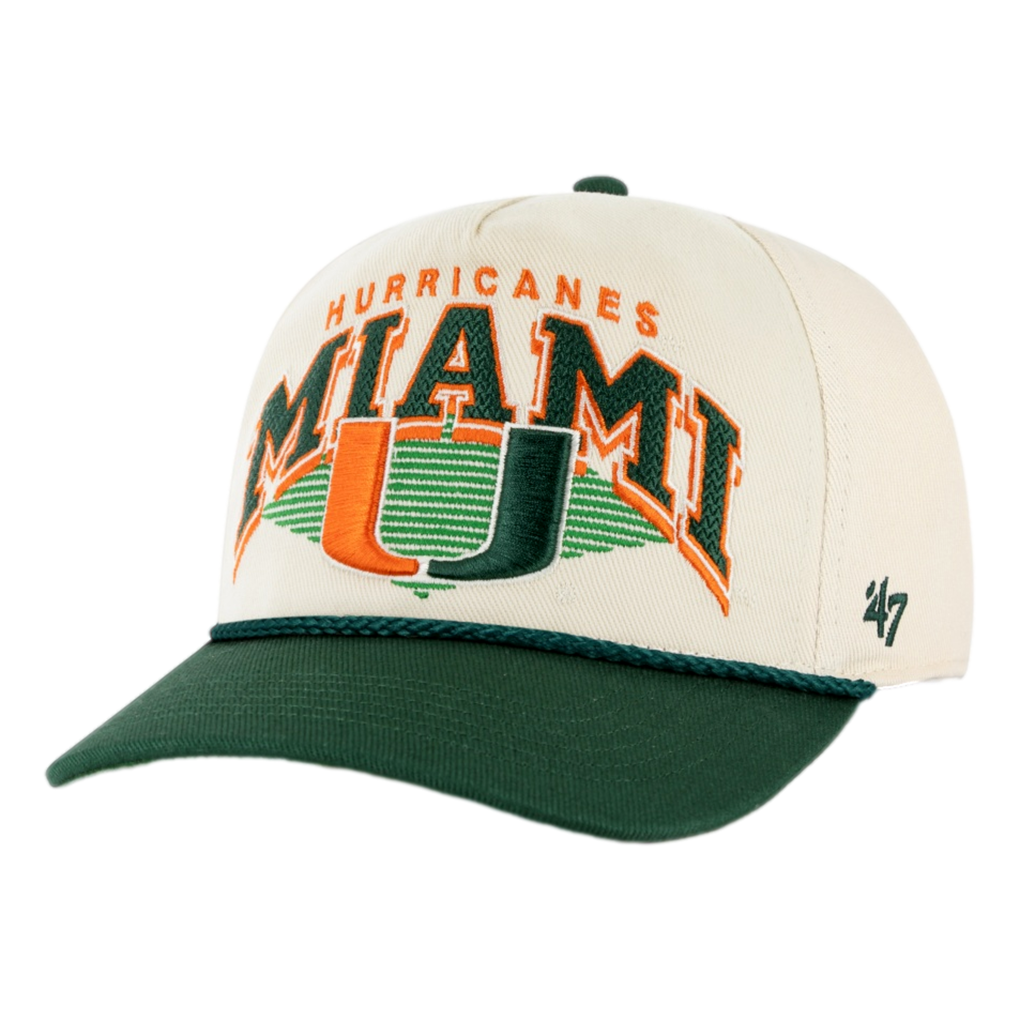 University of Miami Pomona Two Tone Rope Hitch Men's Golf Hat