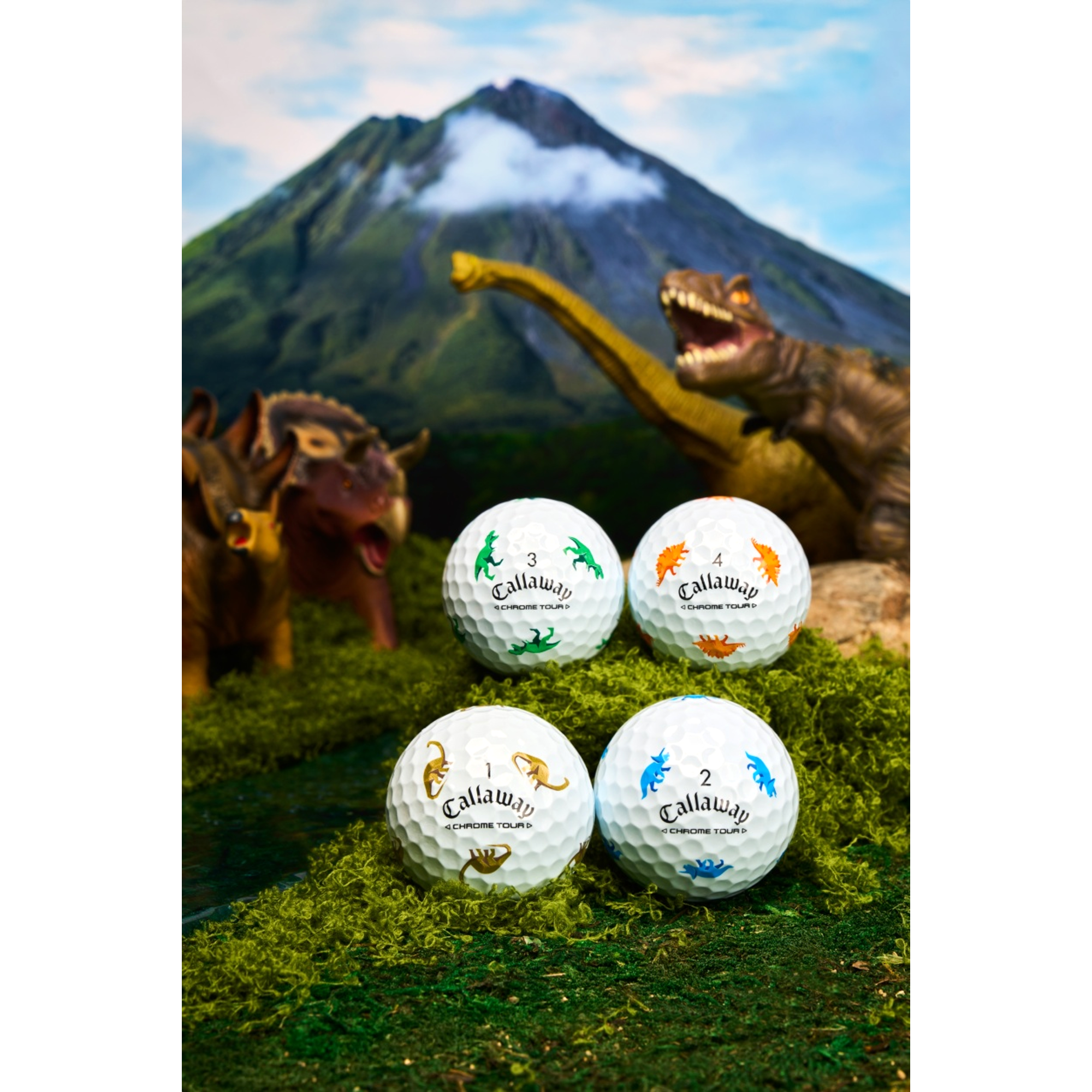 Chrome Tour Jurassic Dinosaurs Golf Balls