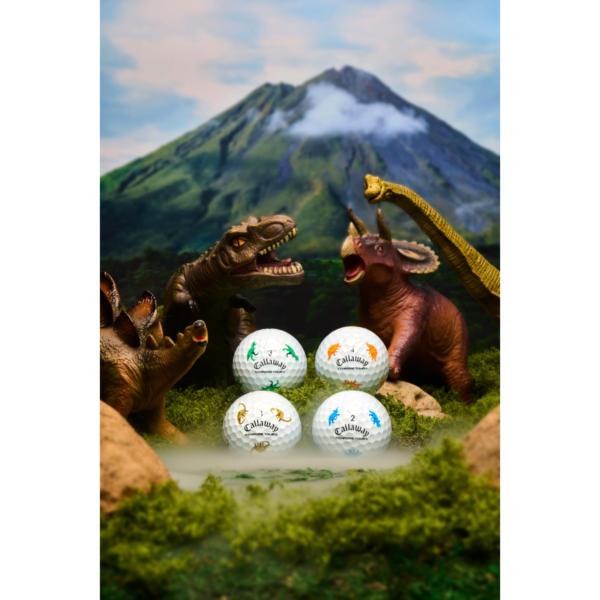 Chrome Tour Jurassic Dinosaurs Golf Balls