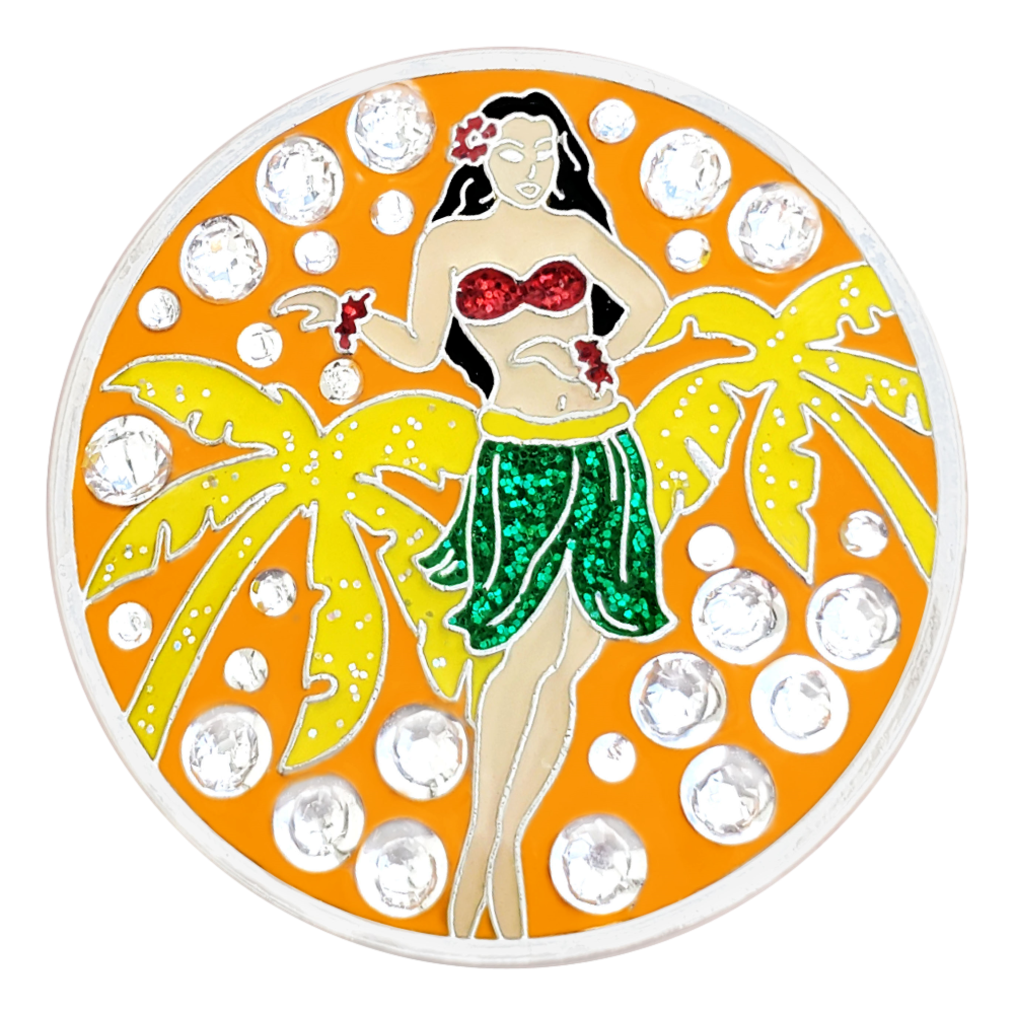 Hula Girl Golf Ball Marker