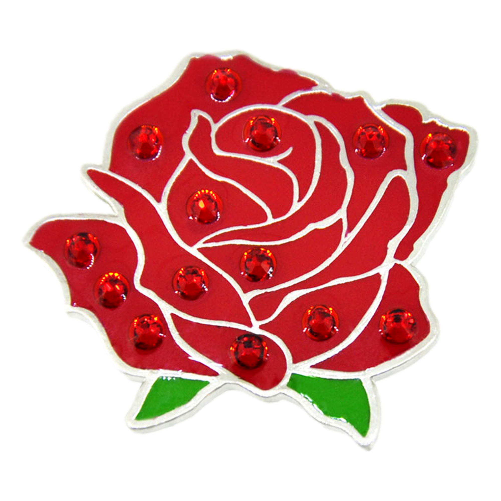 Red Rose Golf Ball Marker
