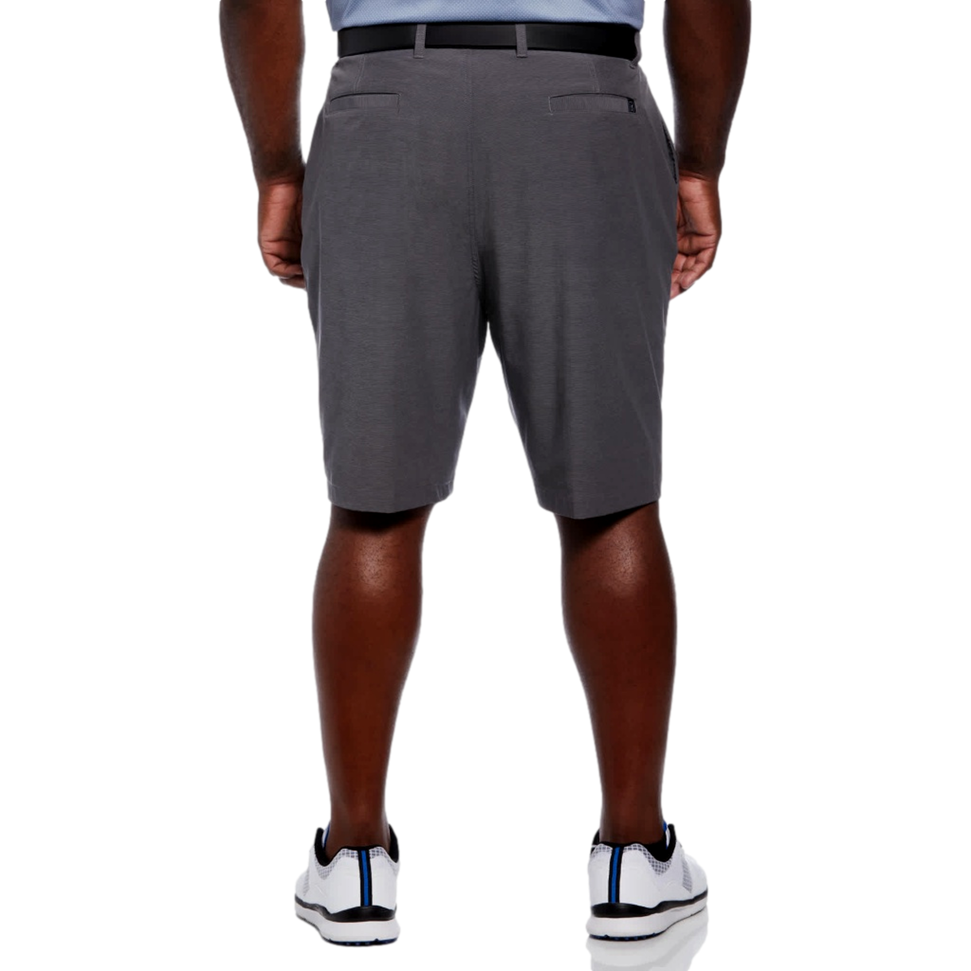 Big and Tall Men's Flat Front Horizontal Textured 10" Golf Shorts