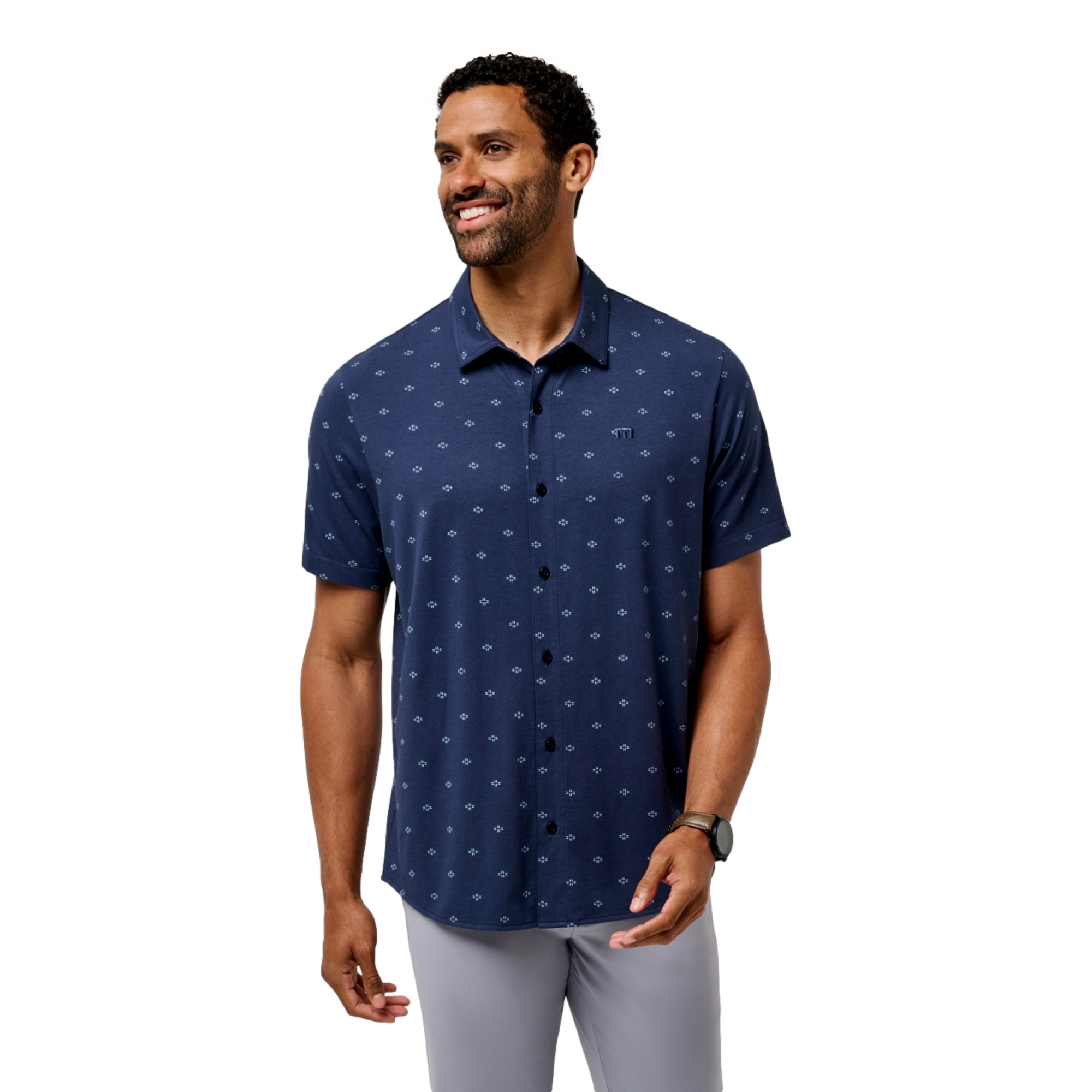 Shore Of It Short Sleeve Men's Button Down Golf Polo Shirt