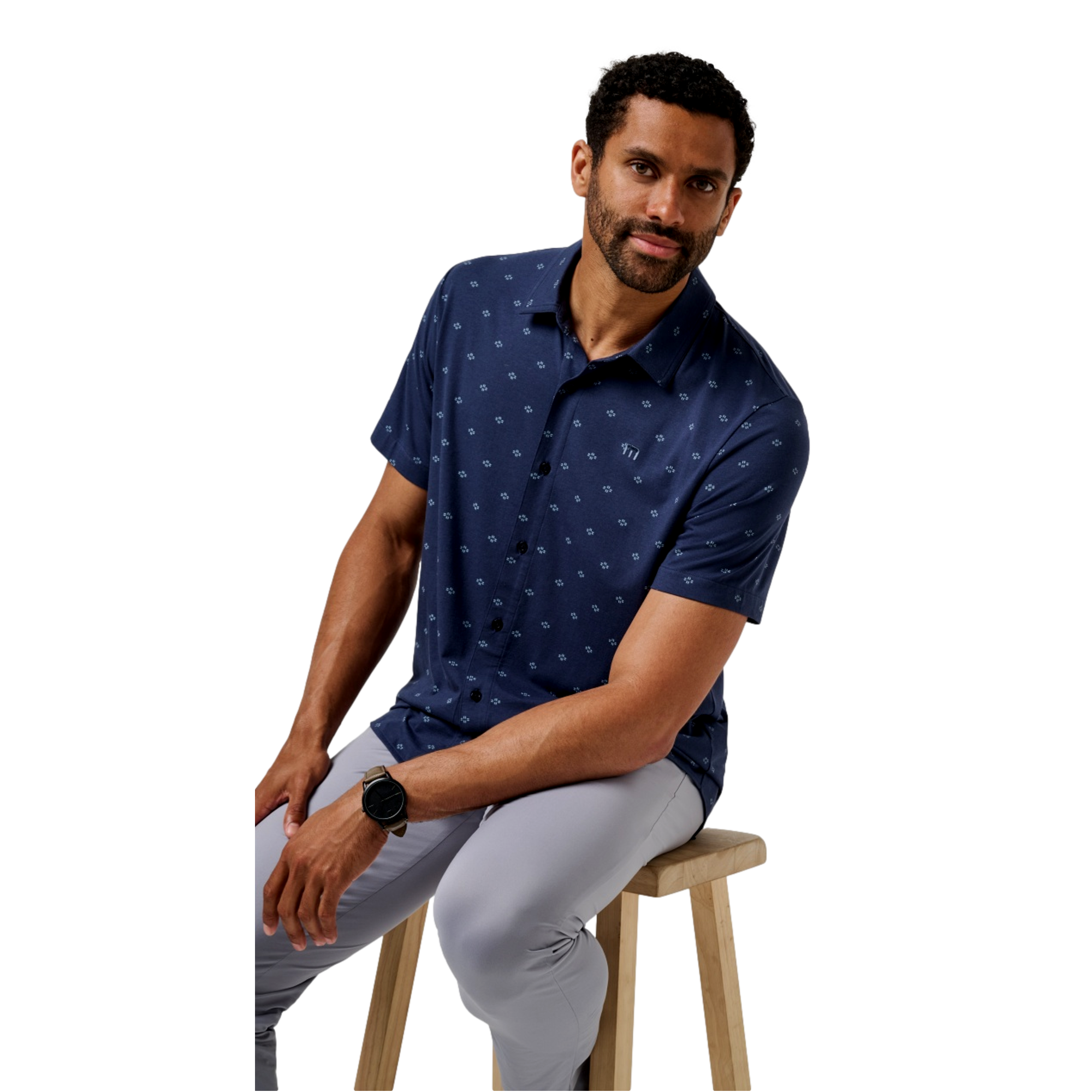 Shore Of It Short Sleeve Men's Button Down Golf Polo Shirt