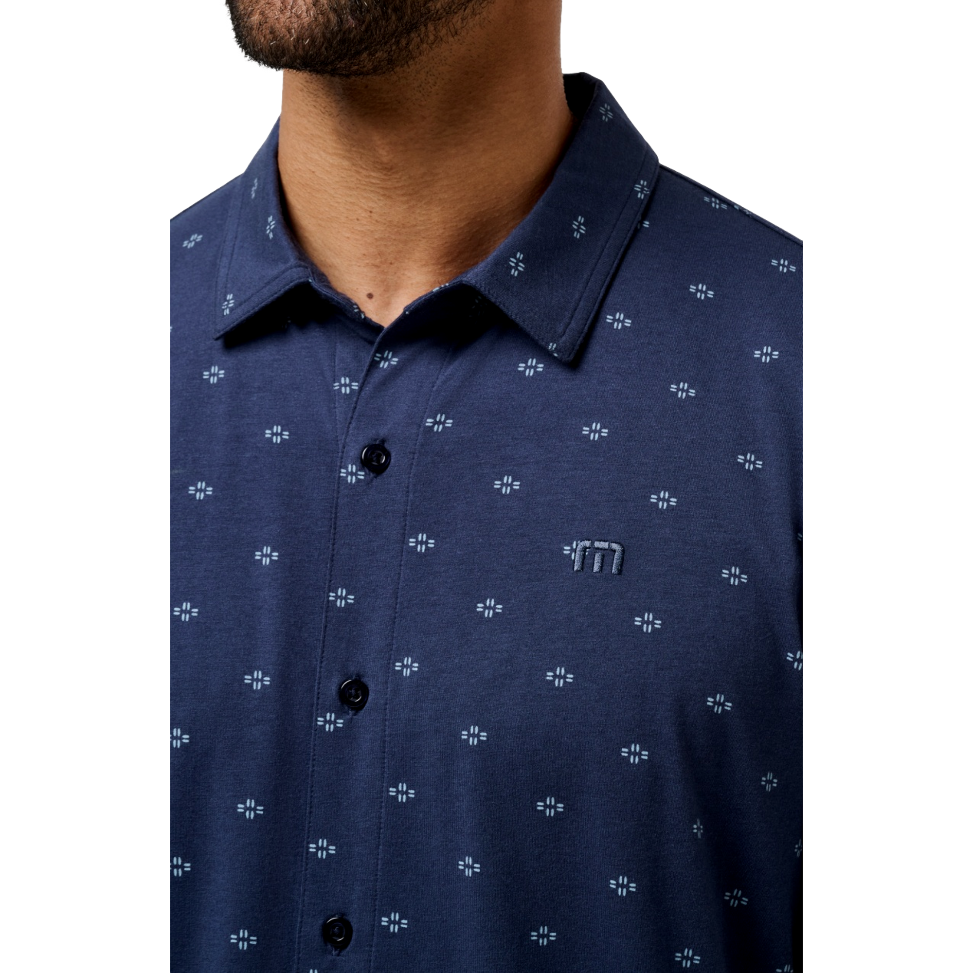 Shore Of It Short Sleeve Men's Button Down Golf Polo Shirt