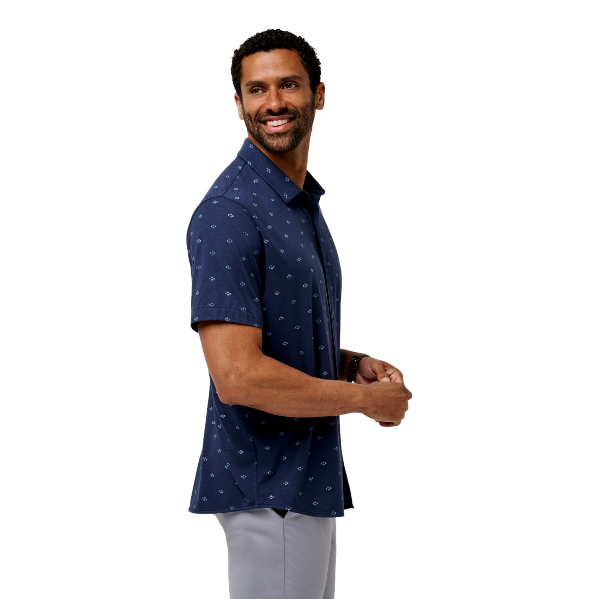 Shore Of It Short Sleeve Men's Button Down Golf Polo Shirt